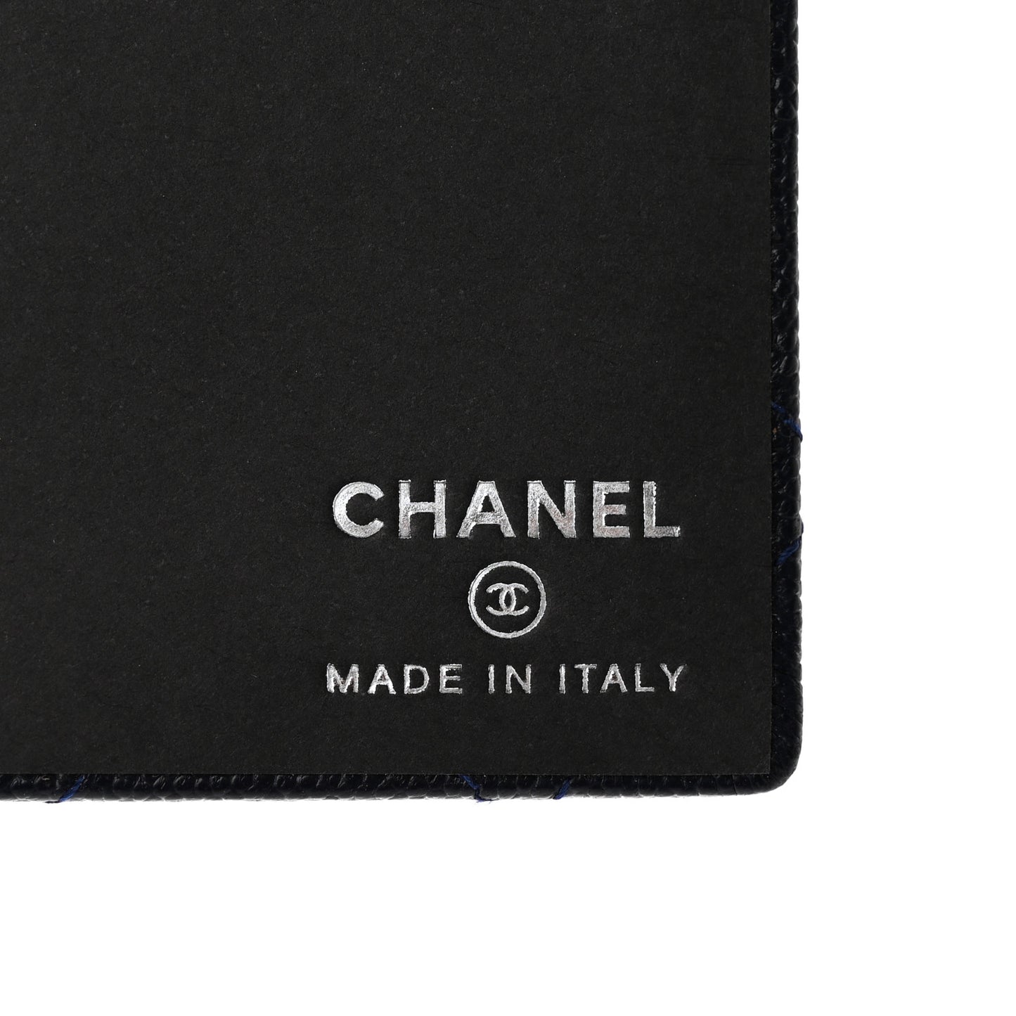 Caviar Quilted Notebook Navy Blue
