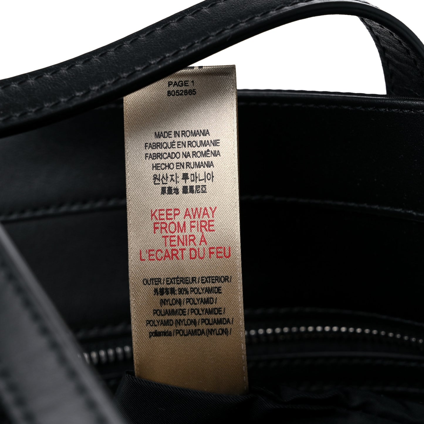 Nylon Logo Tote Bag Black