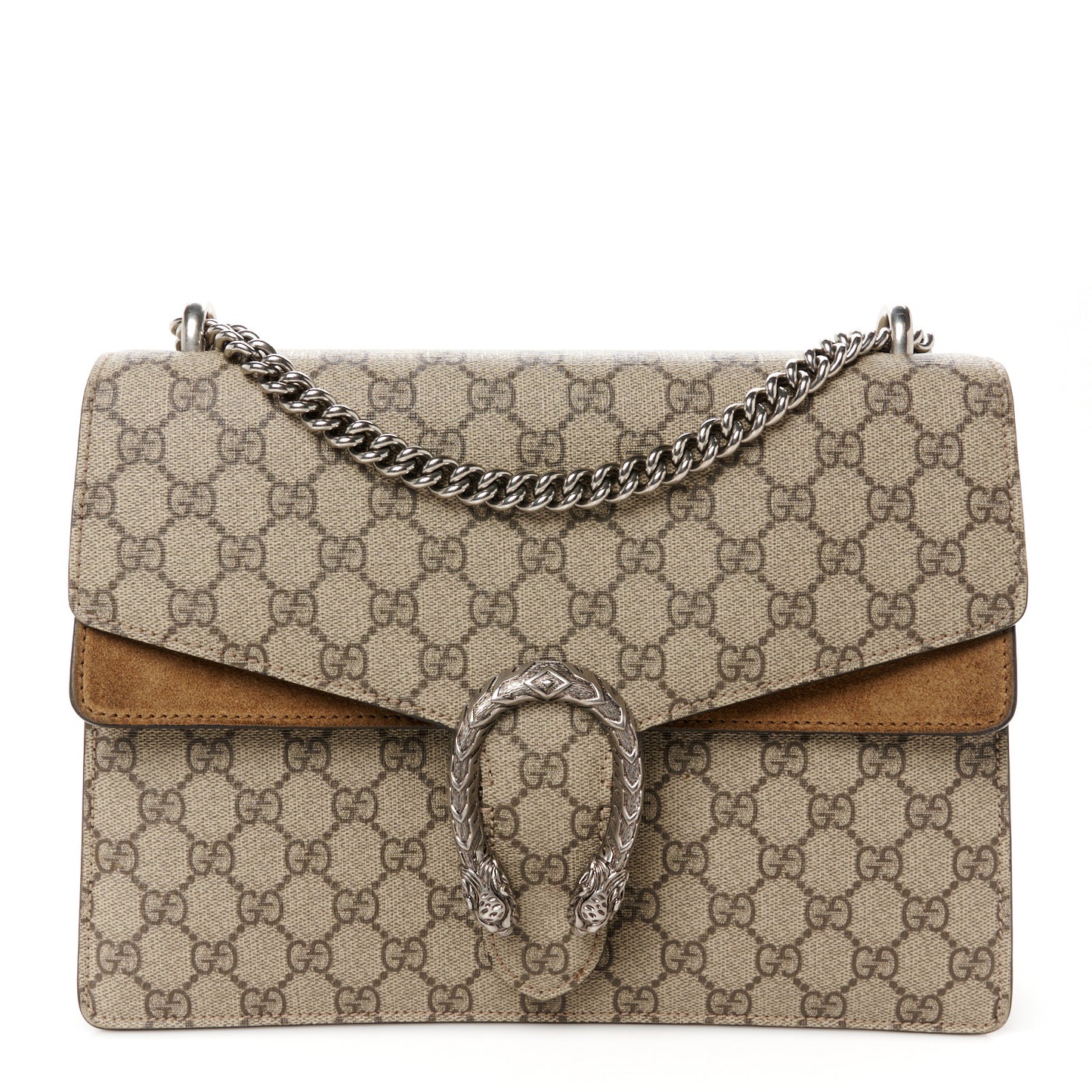 GG Supreme Monogram Medium Dionysus Shoulder Bag Taupe