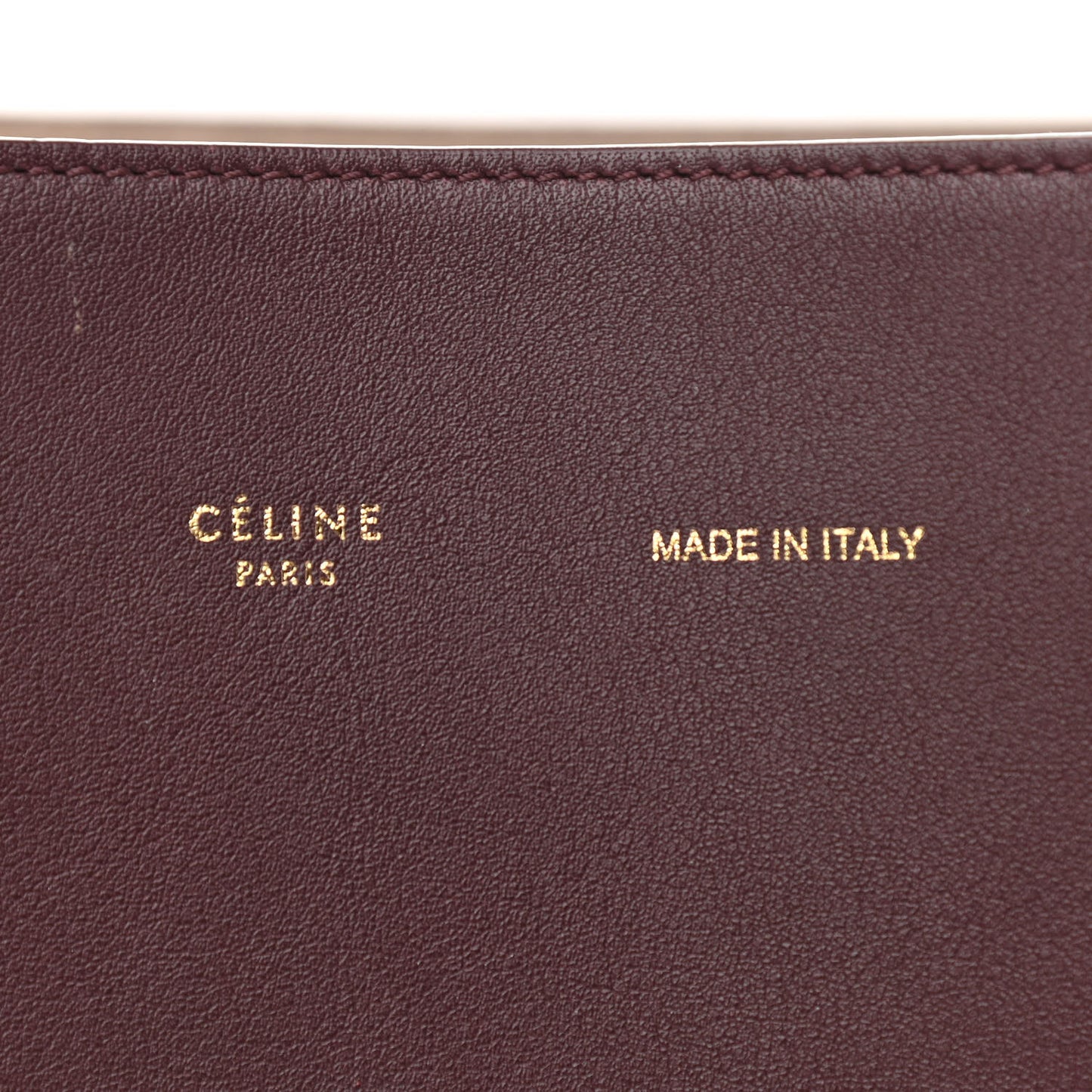 Smooth Calfskin Small Belt Cabas Phantom Burgundy