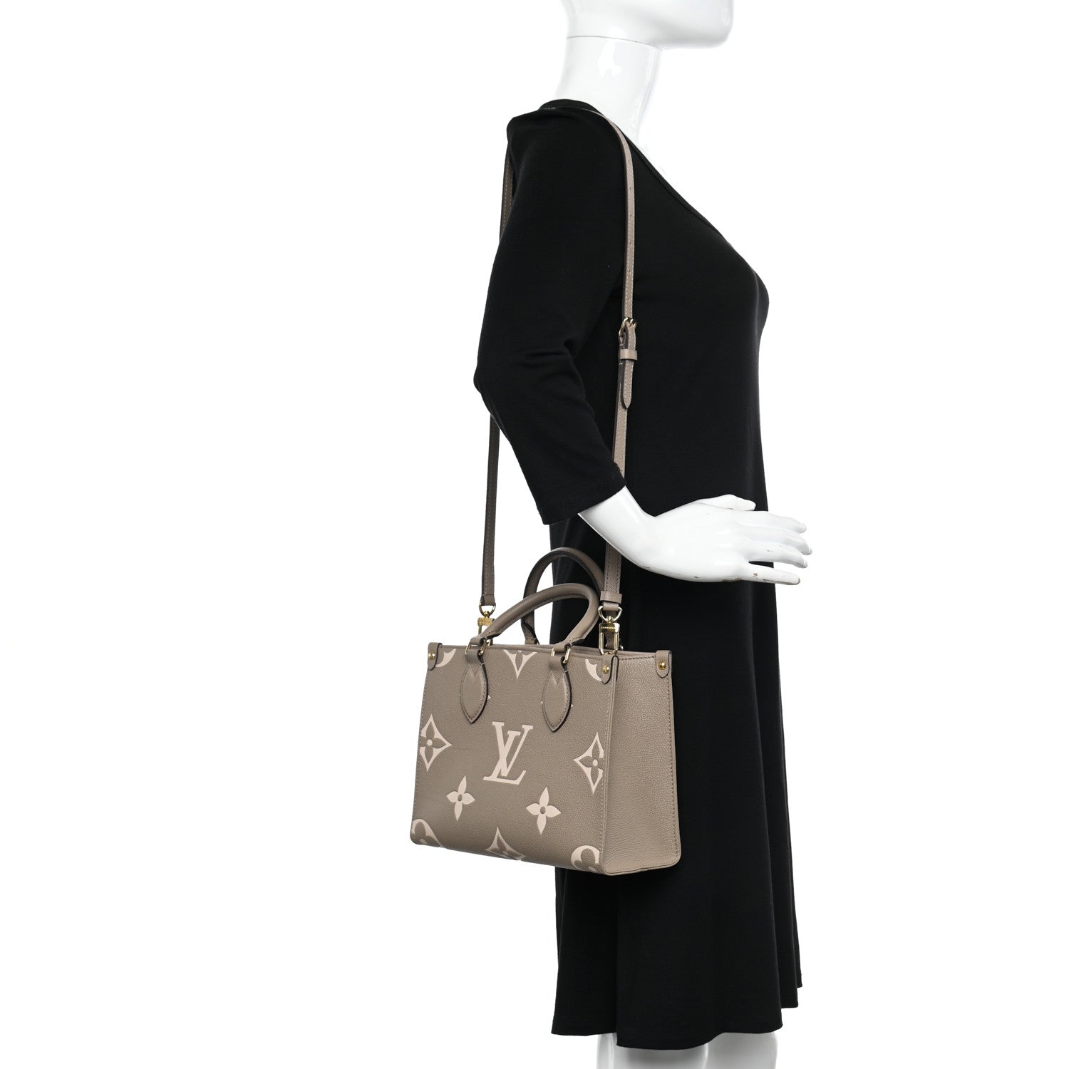 Louis Vuitton Empreinte Monogram Giant Onthego PM Tourterelle Creme 2 of 9