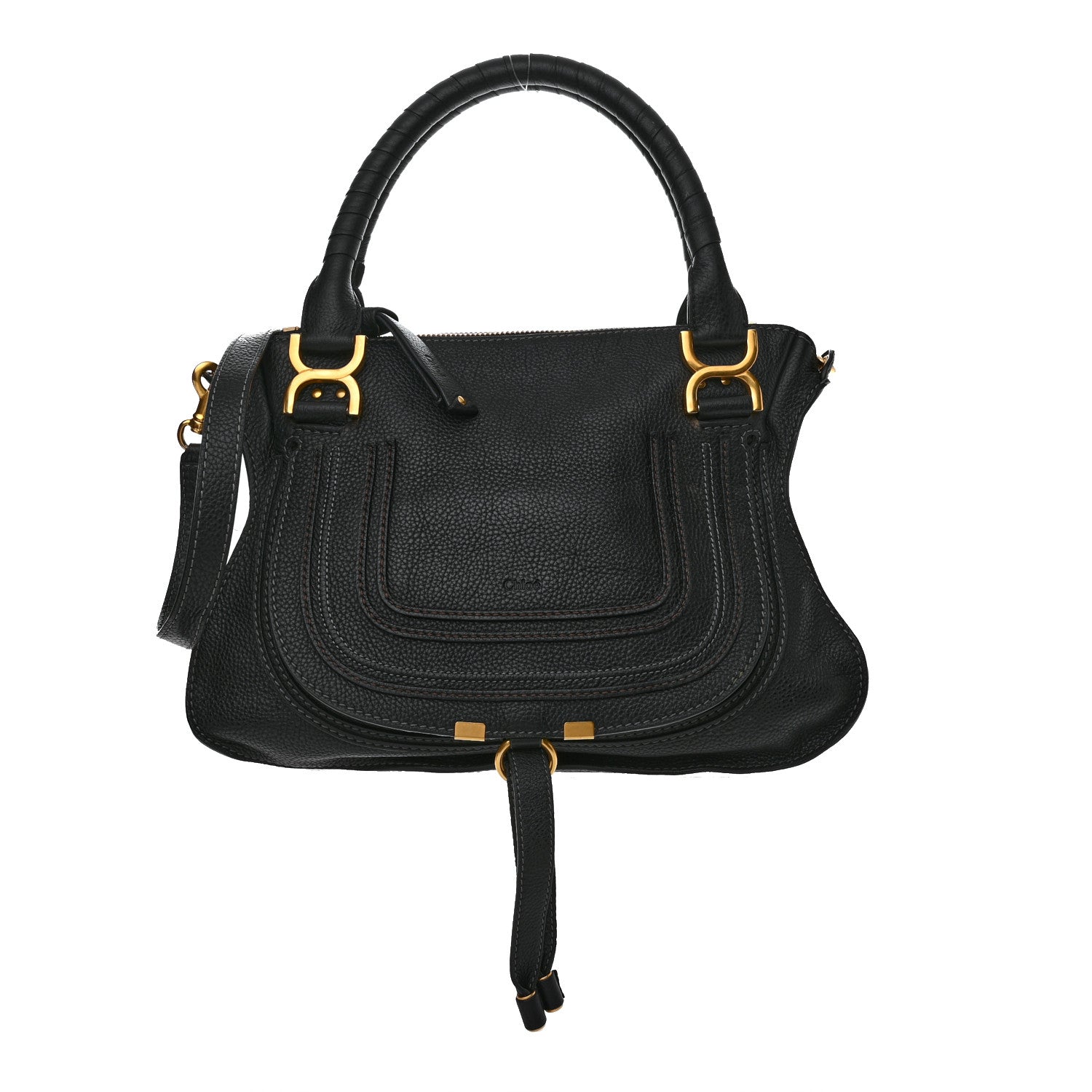 Chloe Calfskin Small Marcie Satchel Black 1 of 11