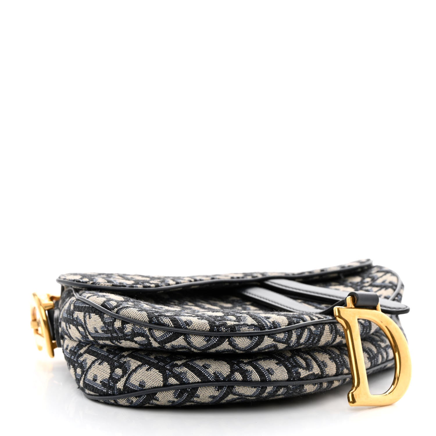 Christian Dior Oblique Saddle Bag Blue 4 of 14