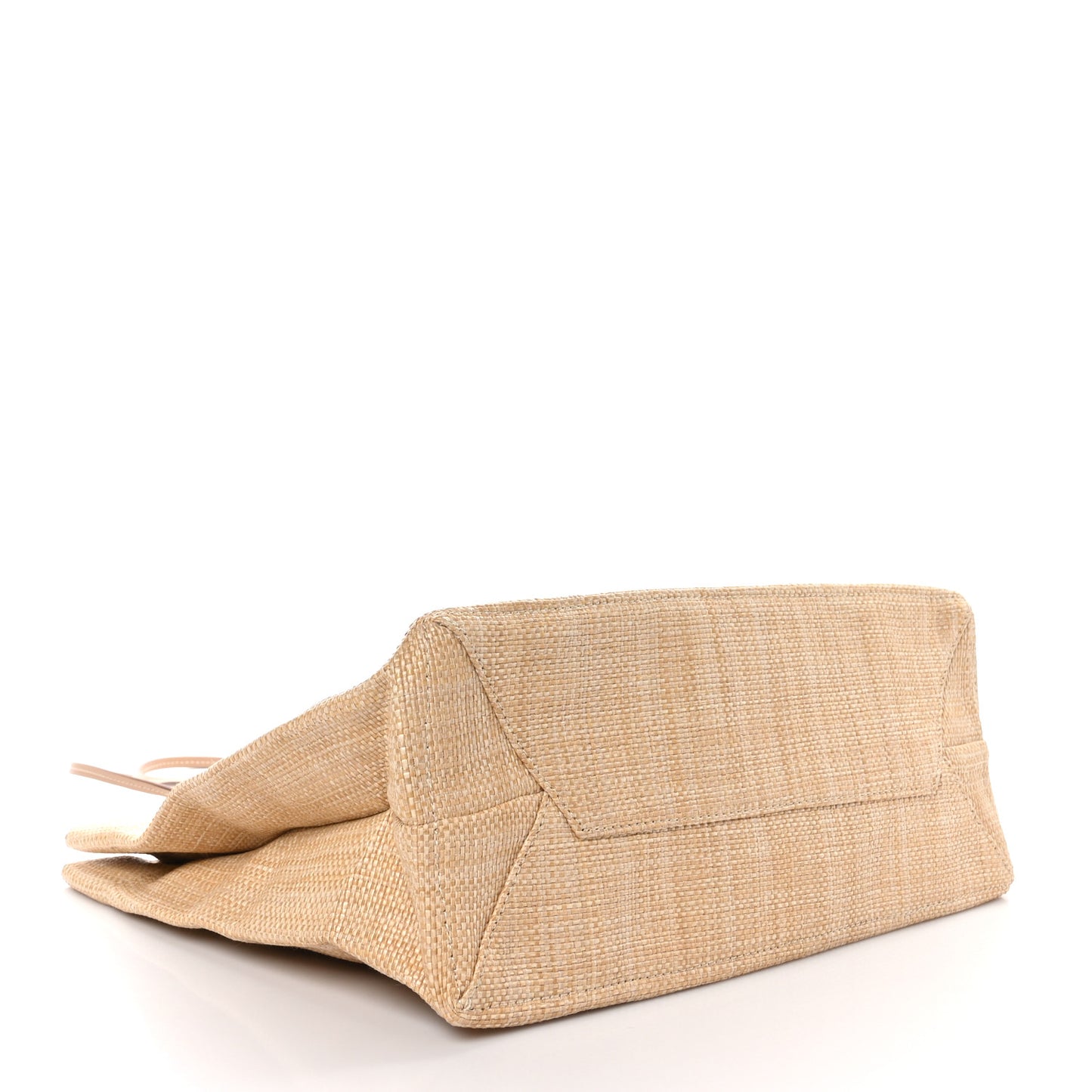 Raffia Logo Tote Naturale