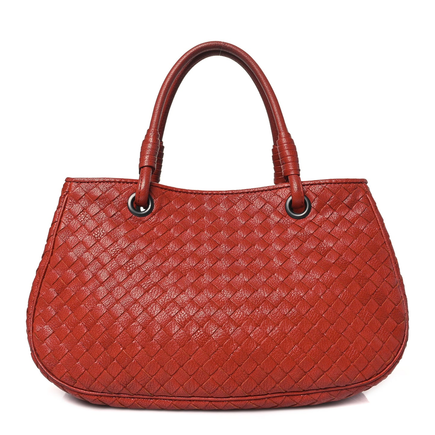 Nappa Intrecciato Woven Tote Terracota