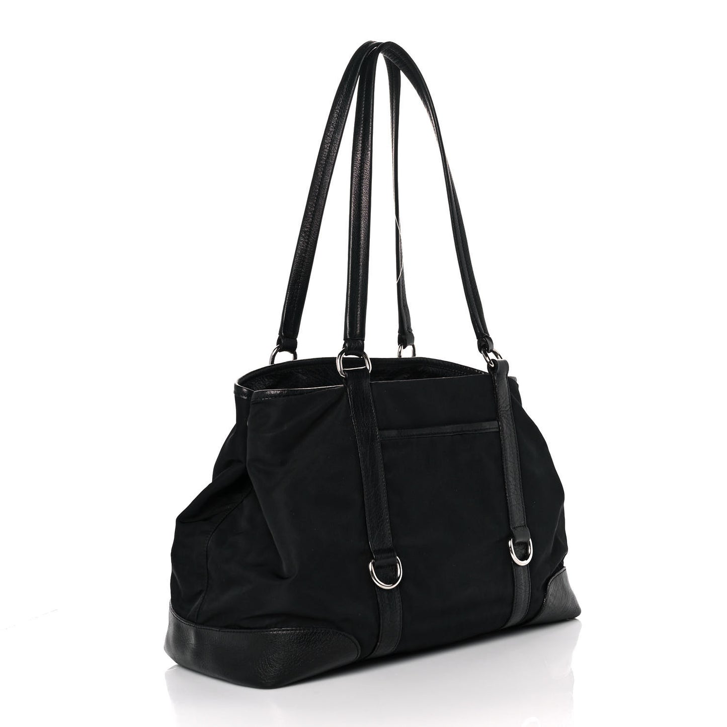 Tessuto Nylon Soft Calf Tote Black