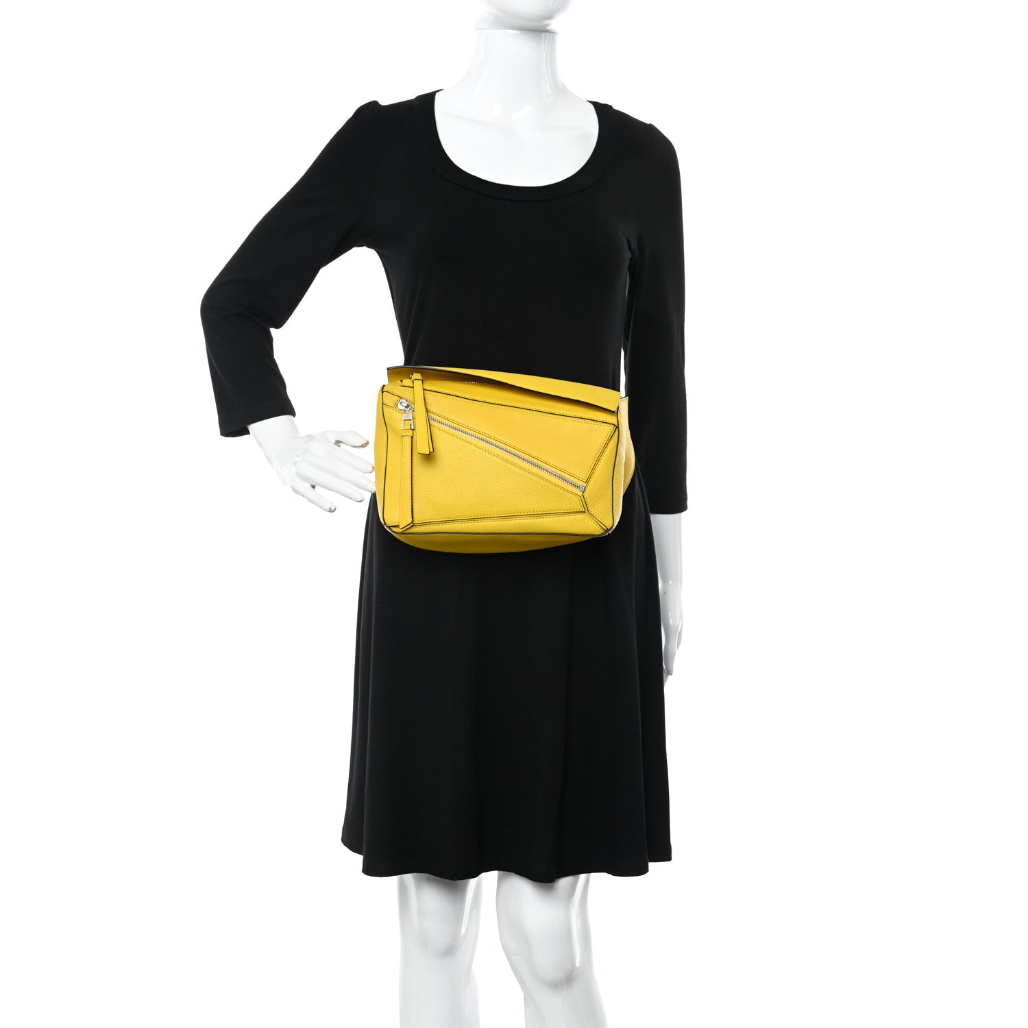 Loewe Calfskin Small Puzzle Bumbag Yellow 2 of 9
