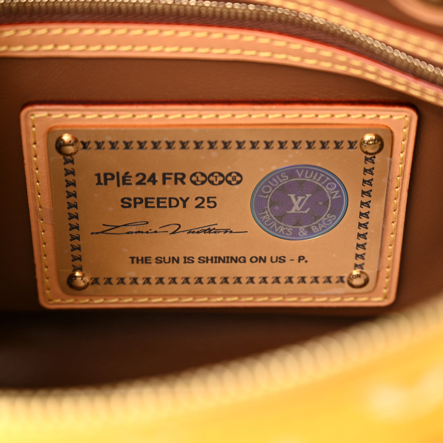 Calfskin Monogram Speedy P9 Bandouliere 25 Jaune Mat