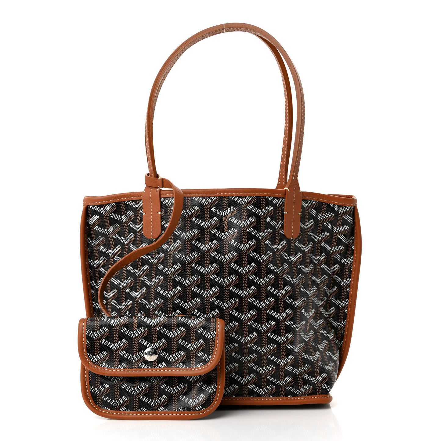 Goyardine Reversible Mini Anjou Black Gold