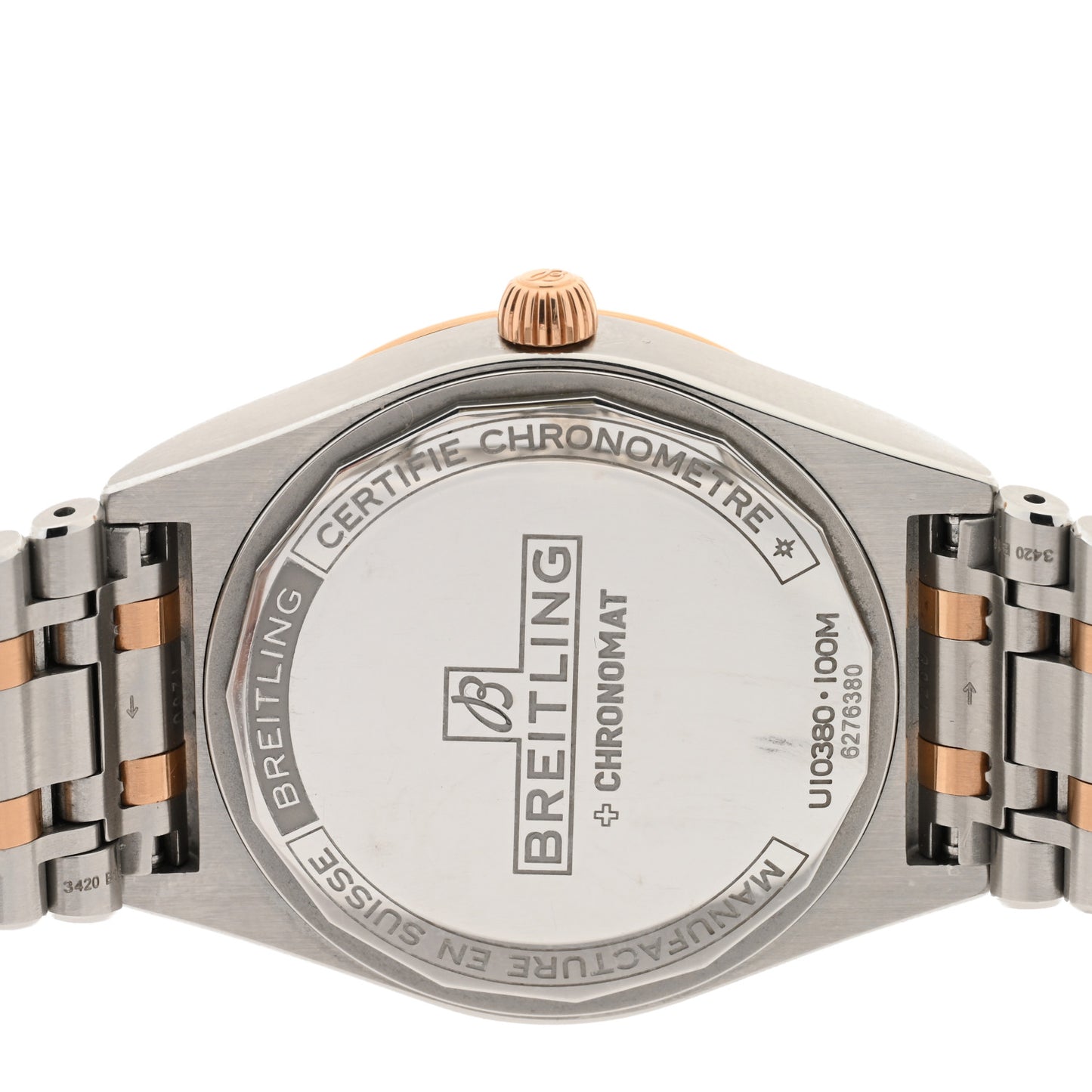 Stainless Steel 18K Rose Gold 36mm Chronomat Automatic Watch U10380