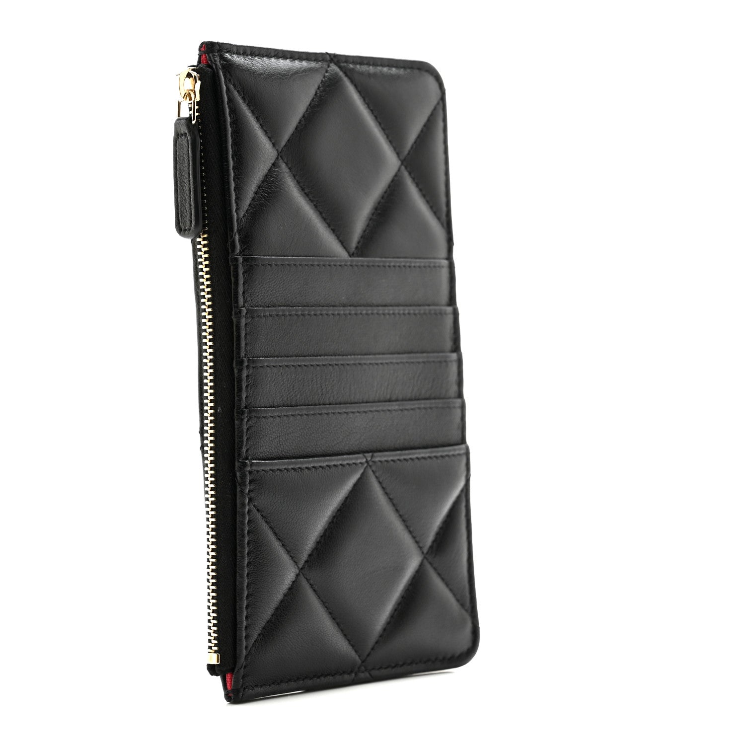Chanel Lambskin Quilted Chanel 19 Phone and Card Holder Black 3 of 7