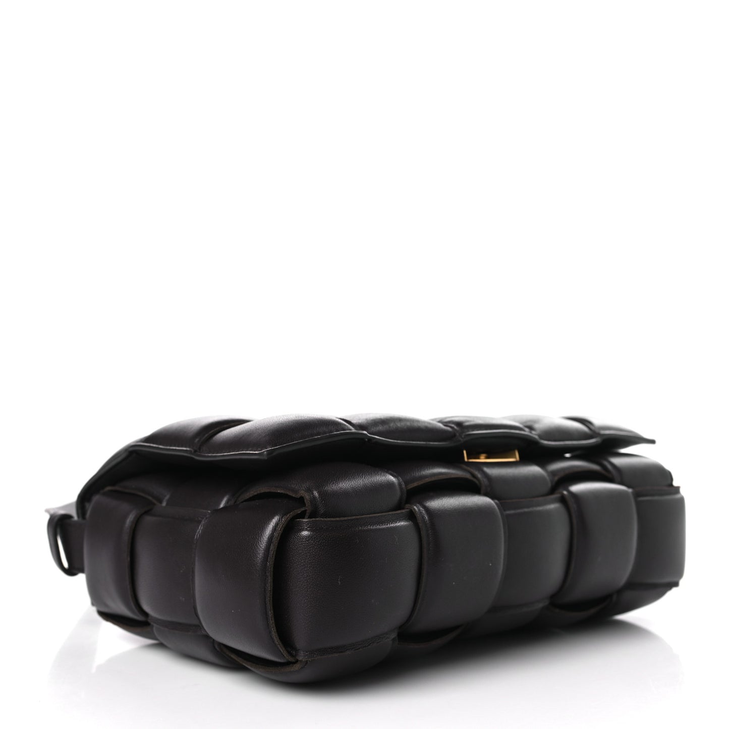 Nappa Maxi Intreccio Padded Cassette Crossbody Bag Fondente