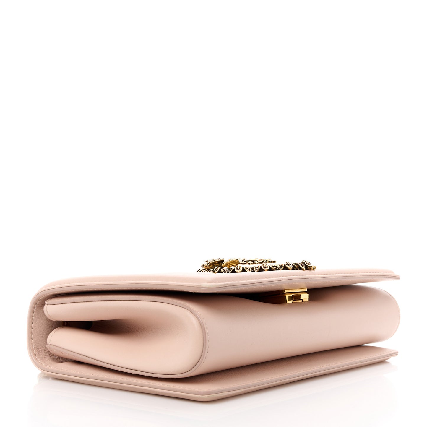 DOLCE & GABBANA Calfskin Medium Devotion Crossbody Bag Cipria