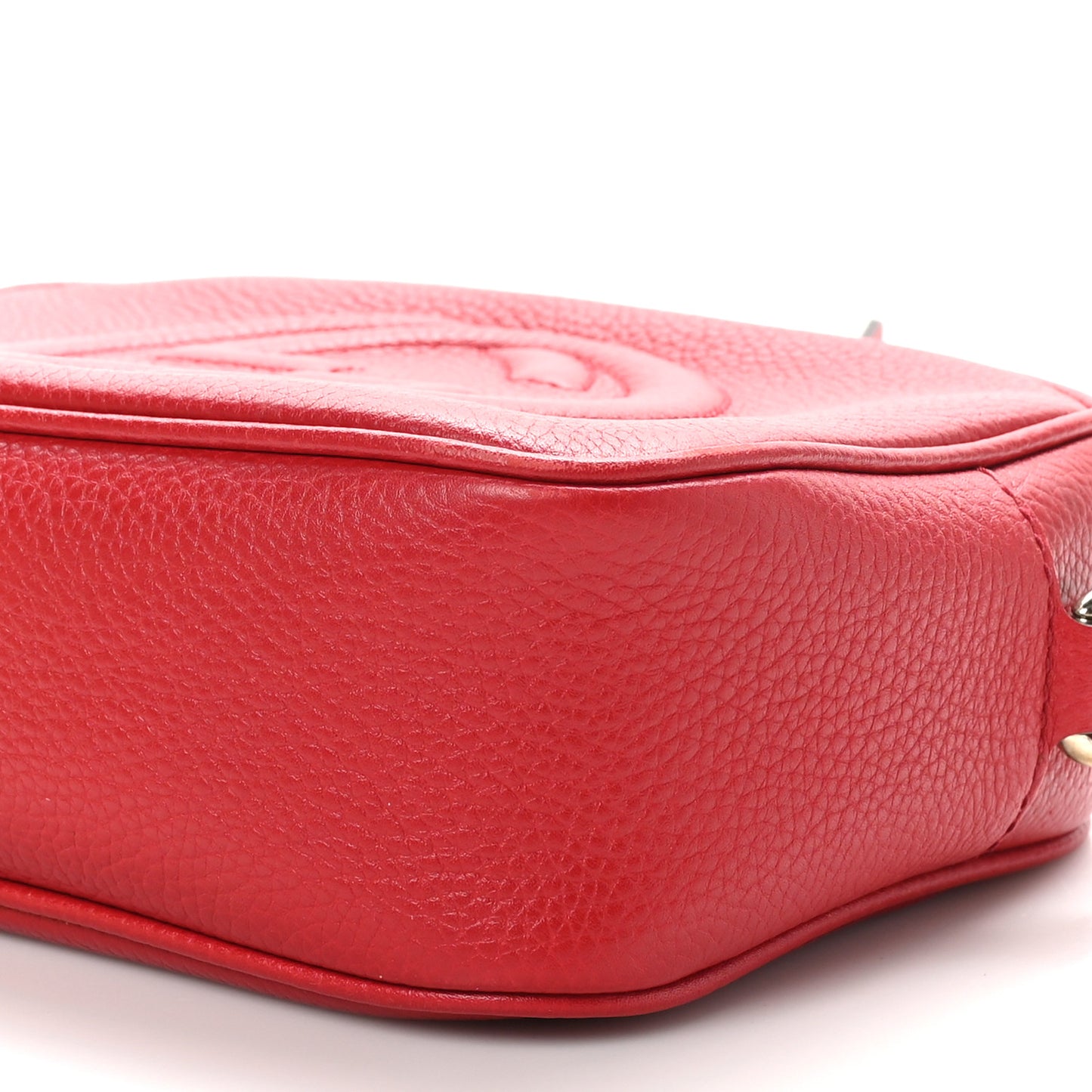 Pebbled Calfskin Small Soho Disco Bag Vibrant Red