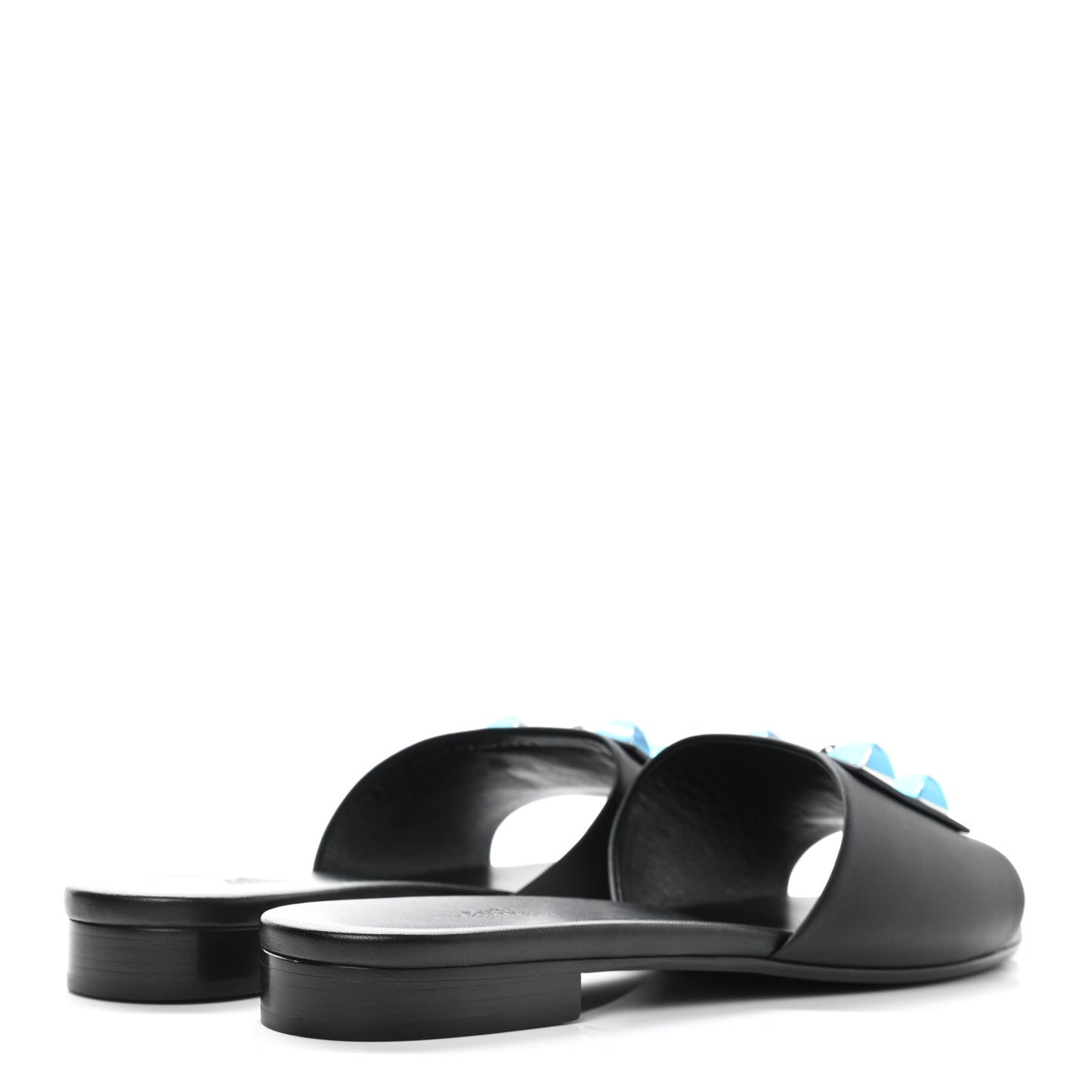 Calfskin Dune Sandals 39.5 Black