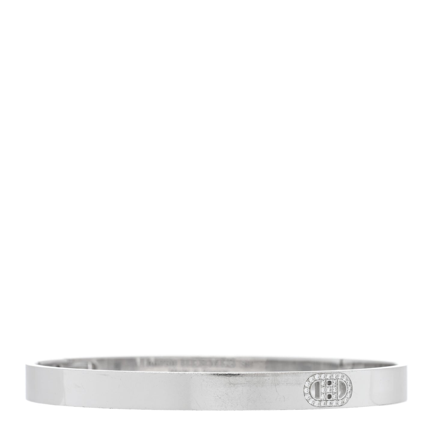 18K White Gold Diamond PM H D'Ancre Bracelet SH