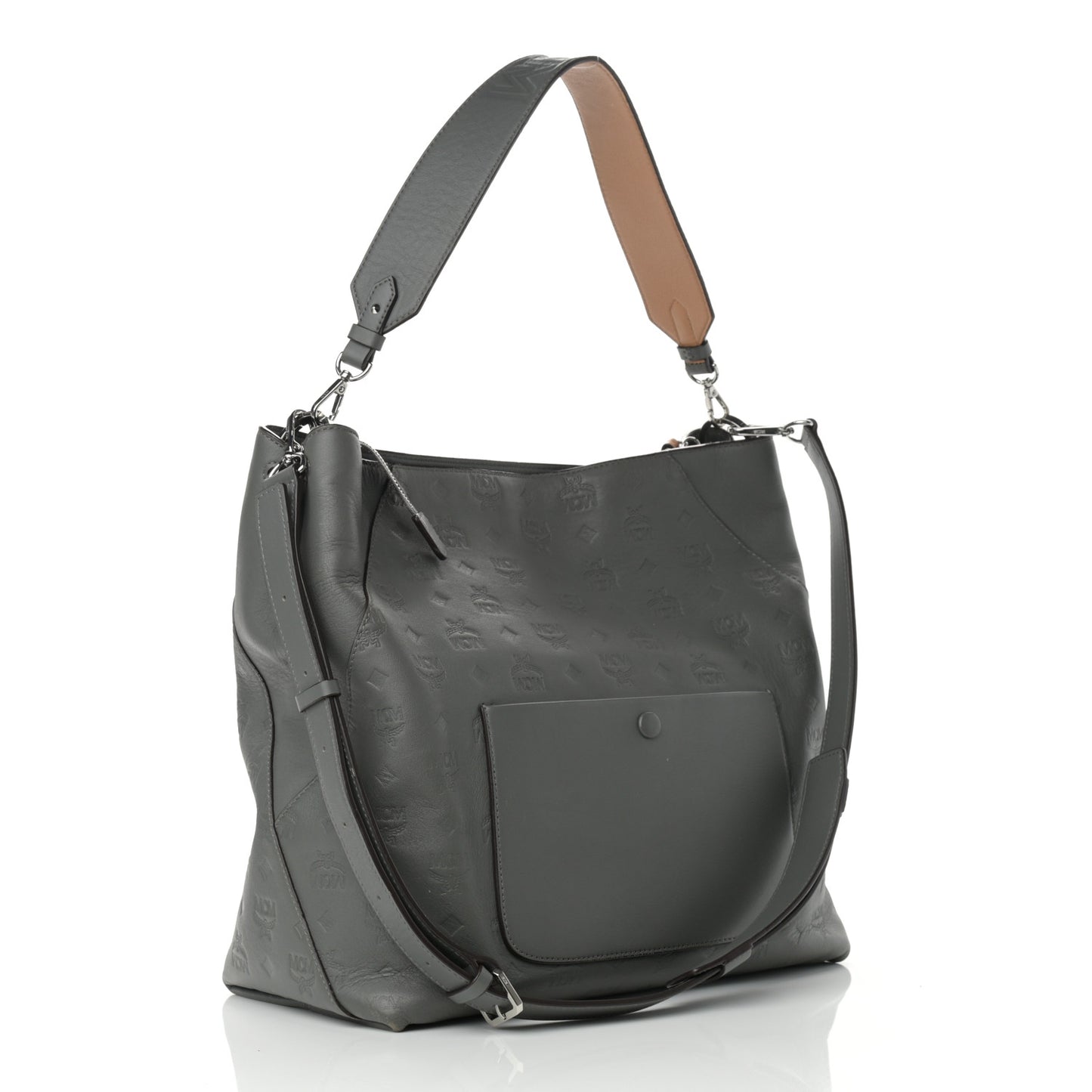 Calfskin Ottomar Monogram Large Klara Hobo Grey