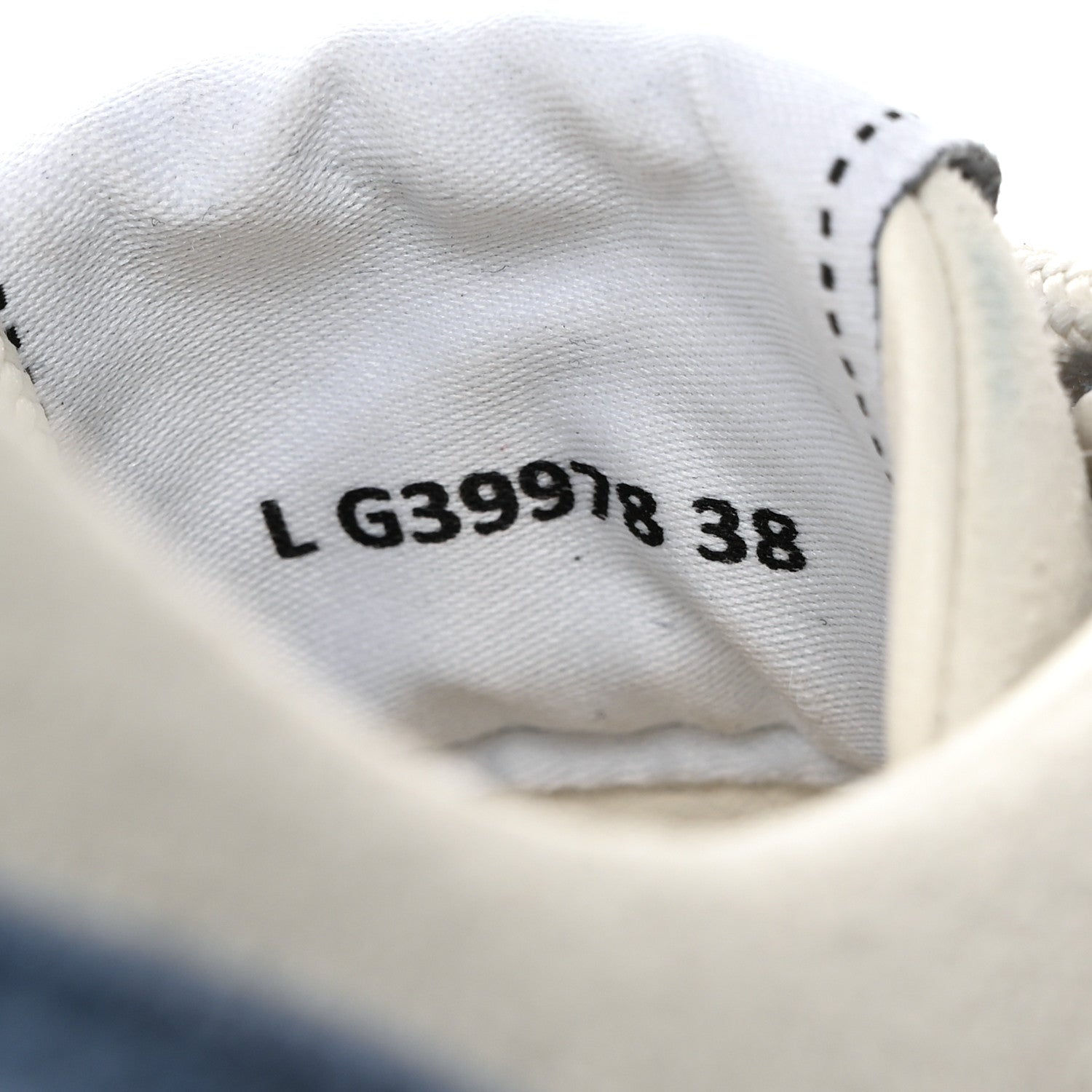 Chanel Suede Kidskin Womens CC Sneakers 38 White Blue 7 of 11