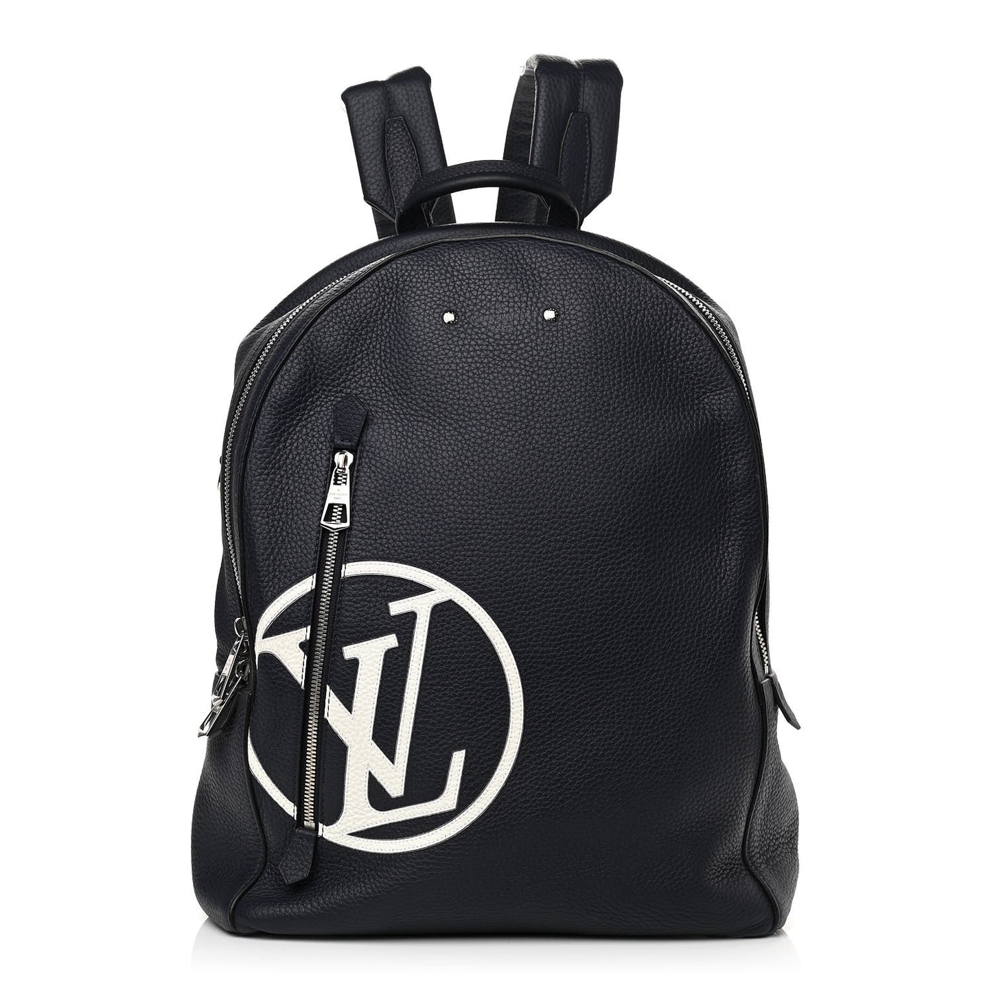 Taurillon Armand Initials Backpack Navy