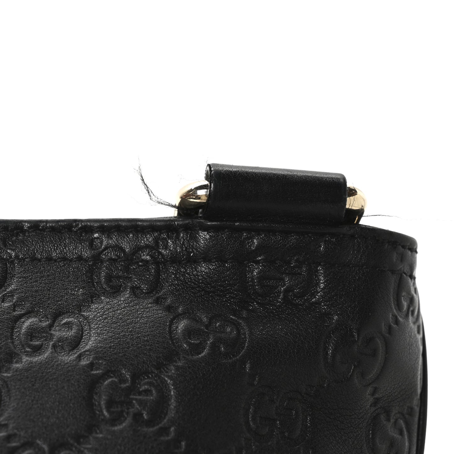 Guccissima Medium Flat Messenger Bag Black