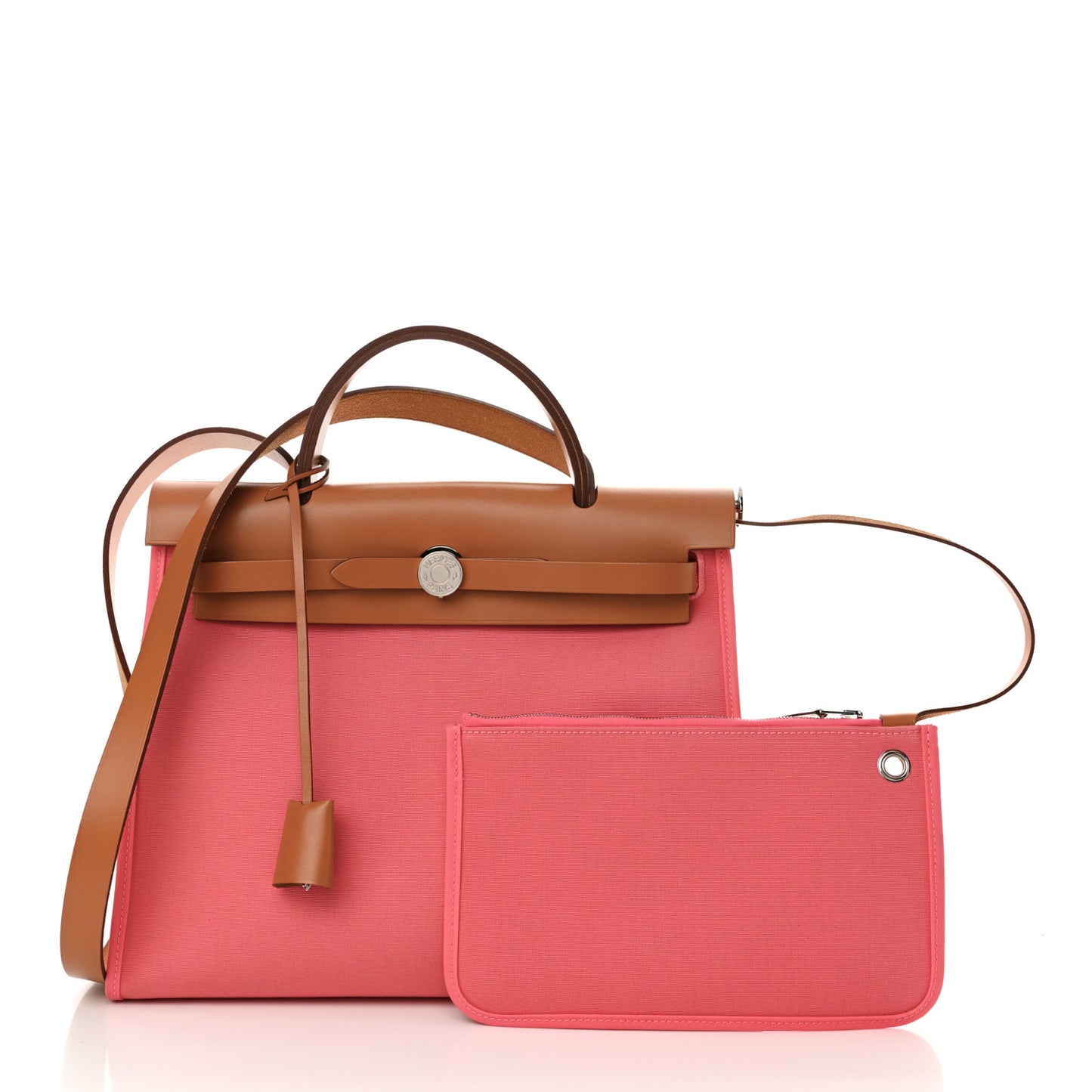 Vache Hunter Toile Herbag Zip 31 PM Rose Azalee Natural