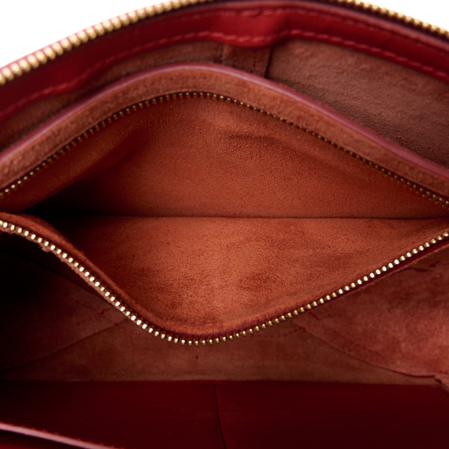 Supple Natural Calfskin Tri-Fold Clutch Red