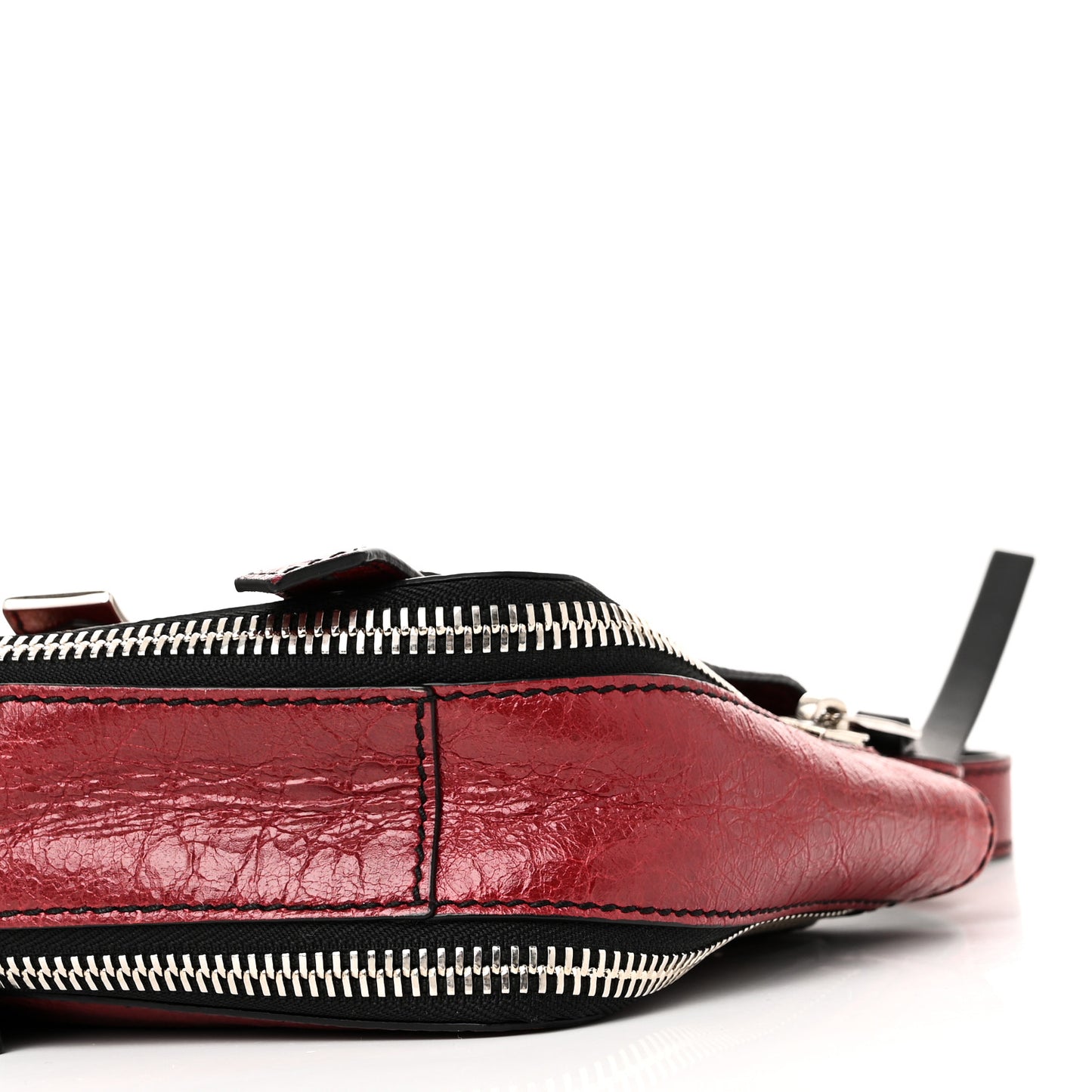Crinkled Calfskin PS1 Mini Zip Crossbody Brick