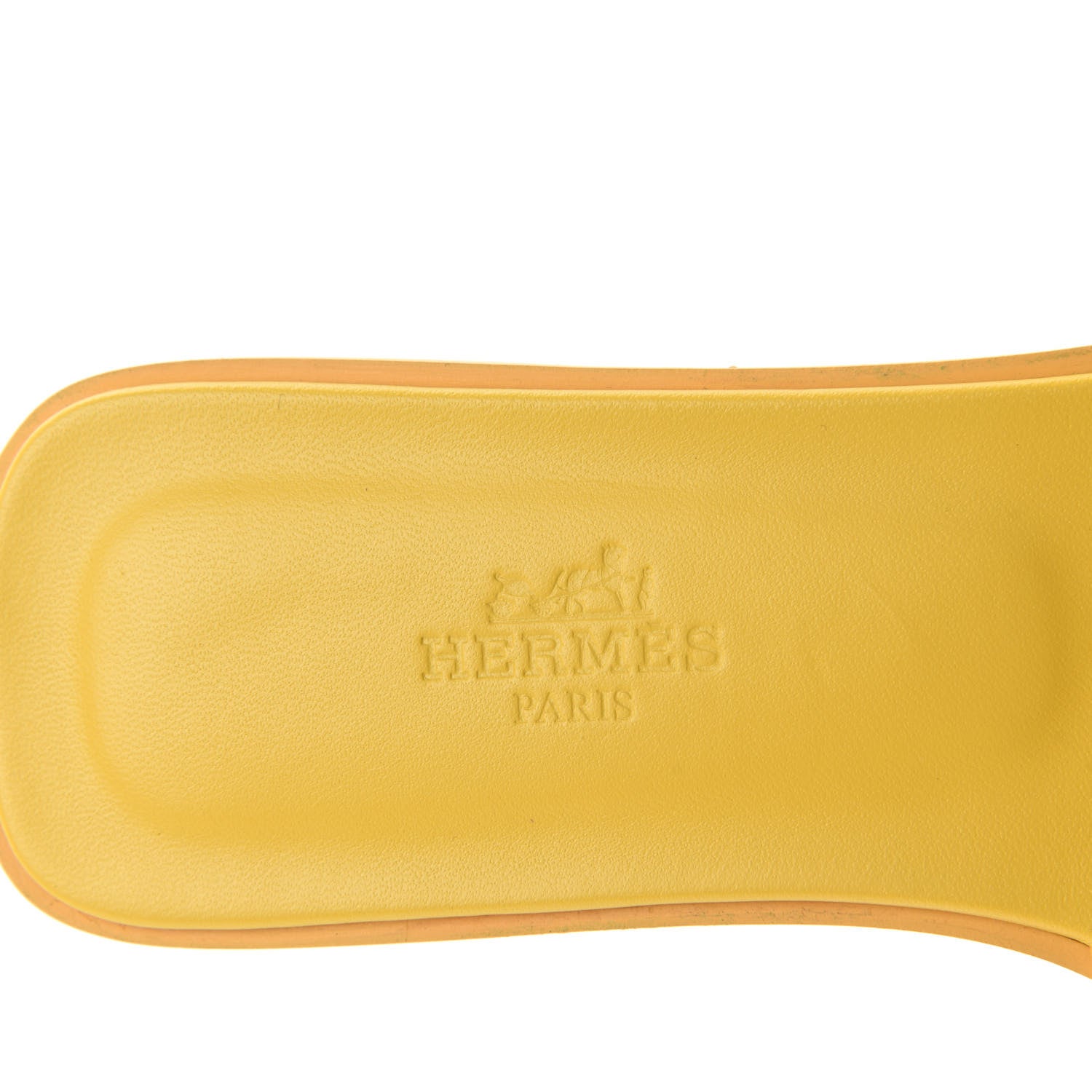 Hermes Calfskin Oran Sandals 36 Ocre Jaune 7 of 9
