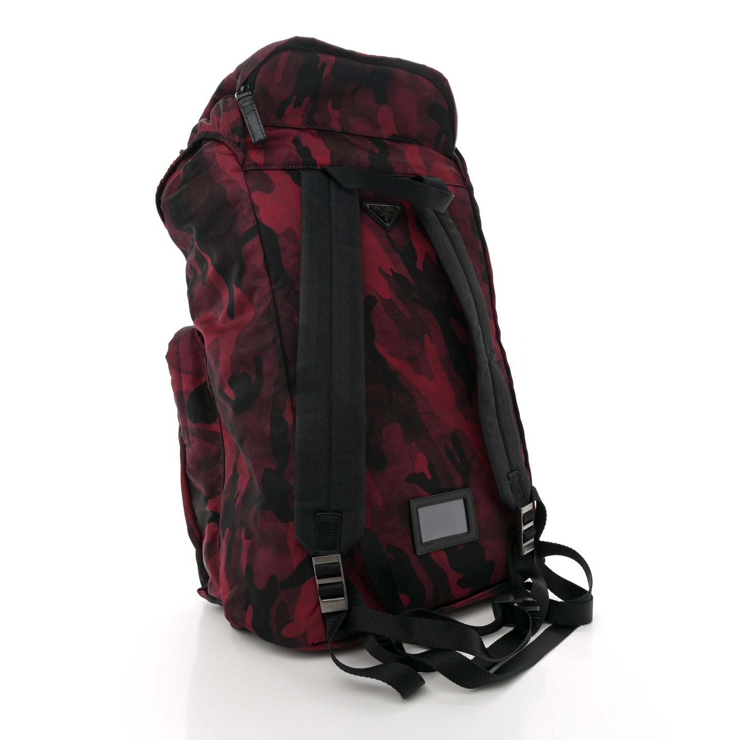 Tessuto Nylon Camouflage Print Drawstring Backpack Bordeaux