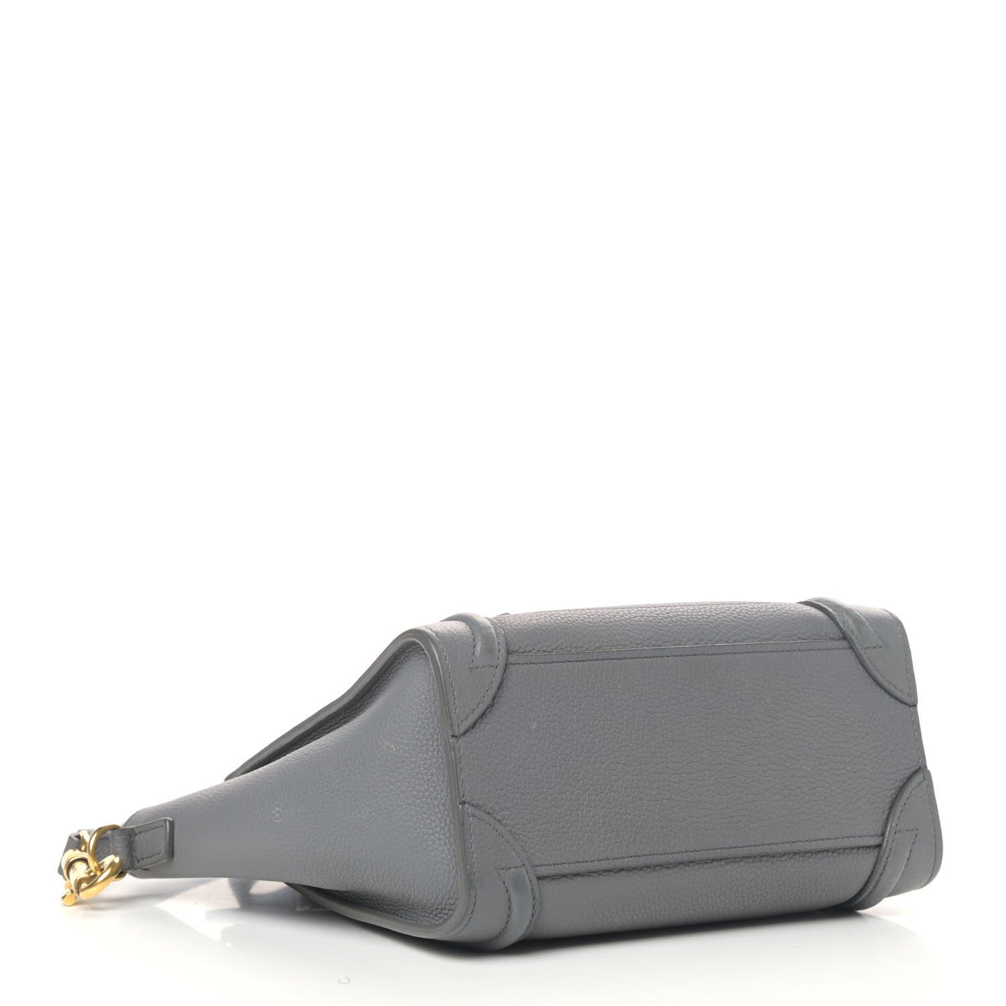 Drummed Calfskin Nano Luggage Kohl