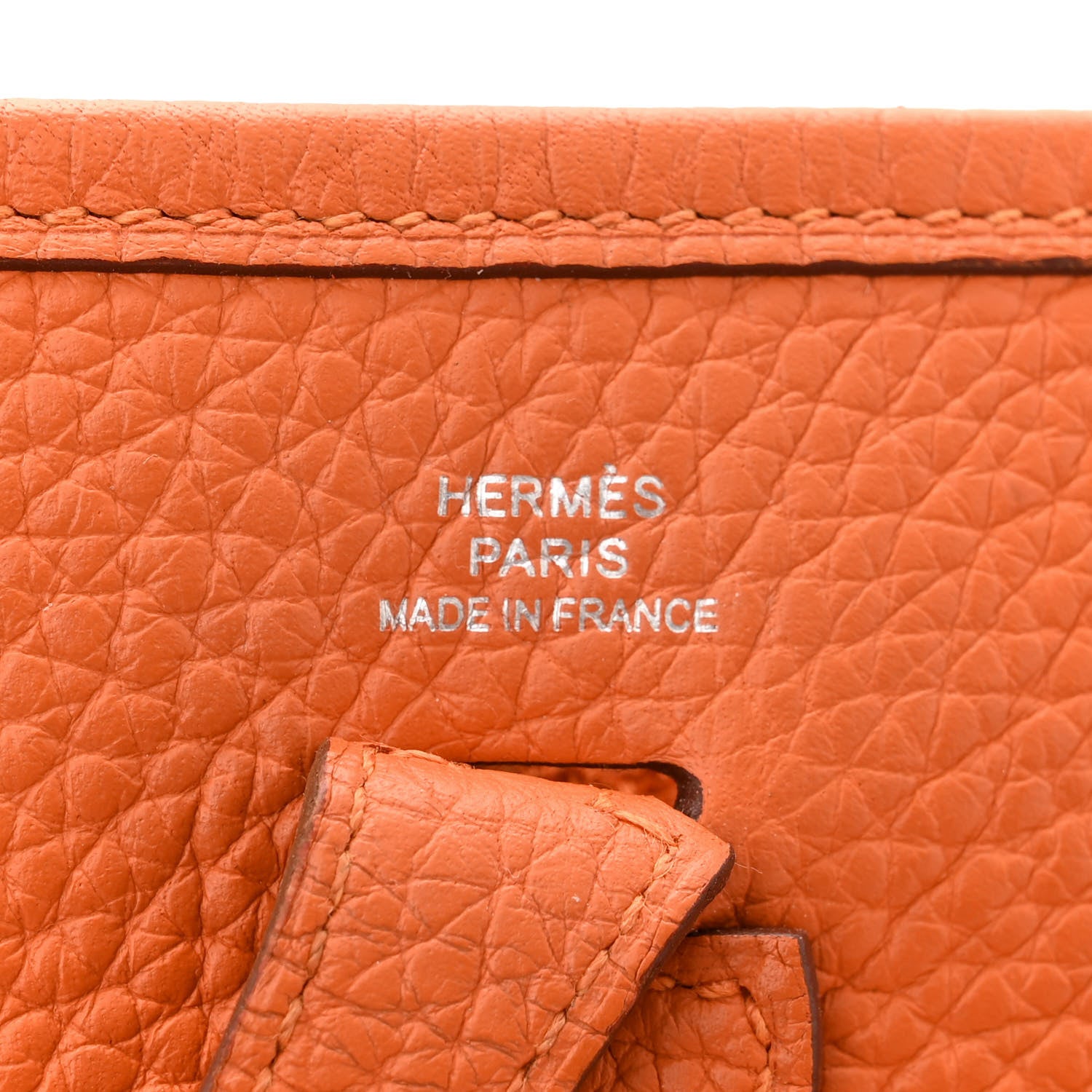 Hermes Taurillon Clemence Amazone Evelyne TPM Orange Peony 6 of 11