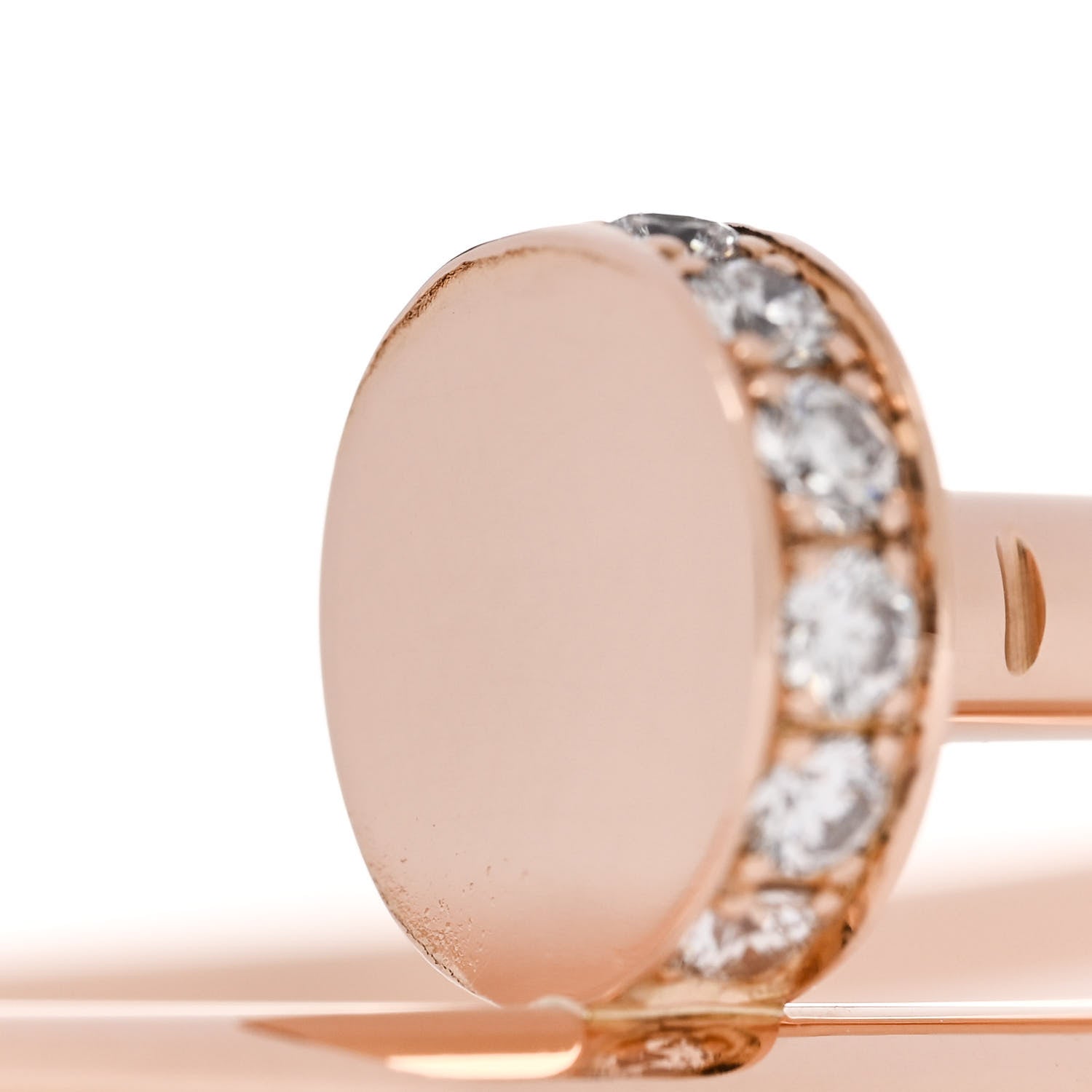 Cartier 18K Pink Gold Diamond Juste Un Clou Bracelet 17 3 of 4