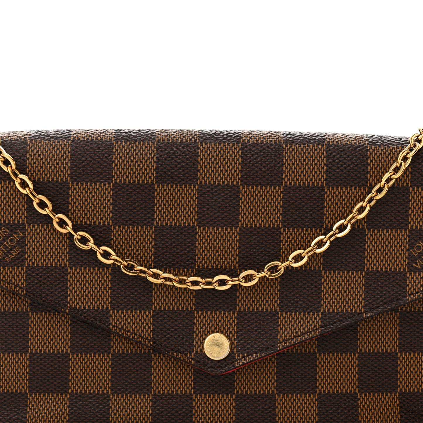 Damier Ebene Pochette Felicie Chain Wallet