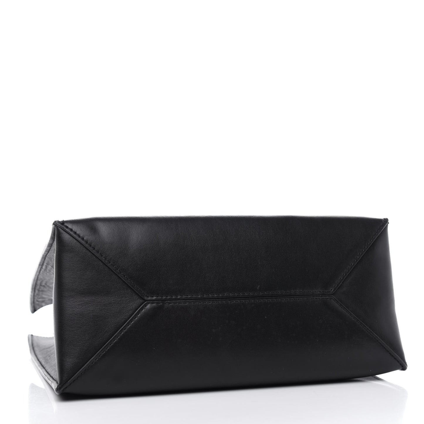 Calfskin Bambi Print Medium Stargate Shopper Tote Black
