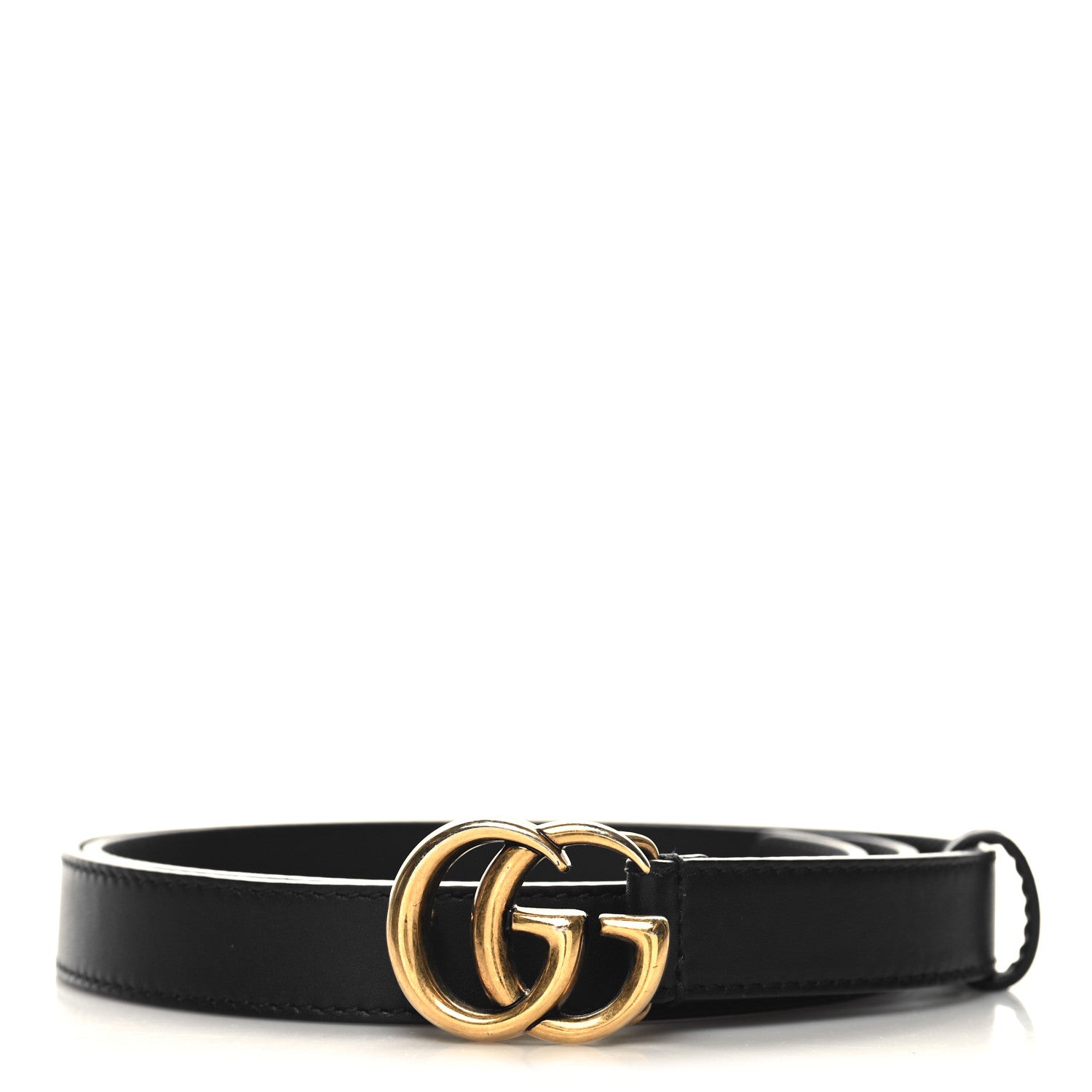 Gucci Calfskin Double G 20mm Belt 90 36 Black 1 of 6