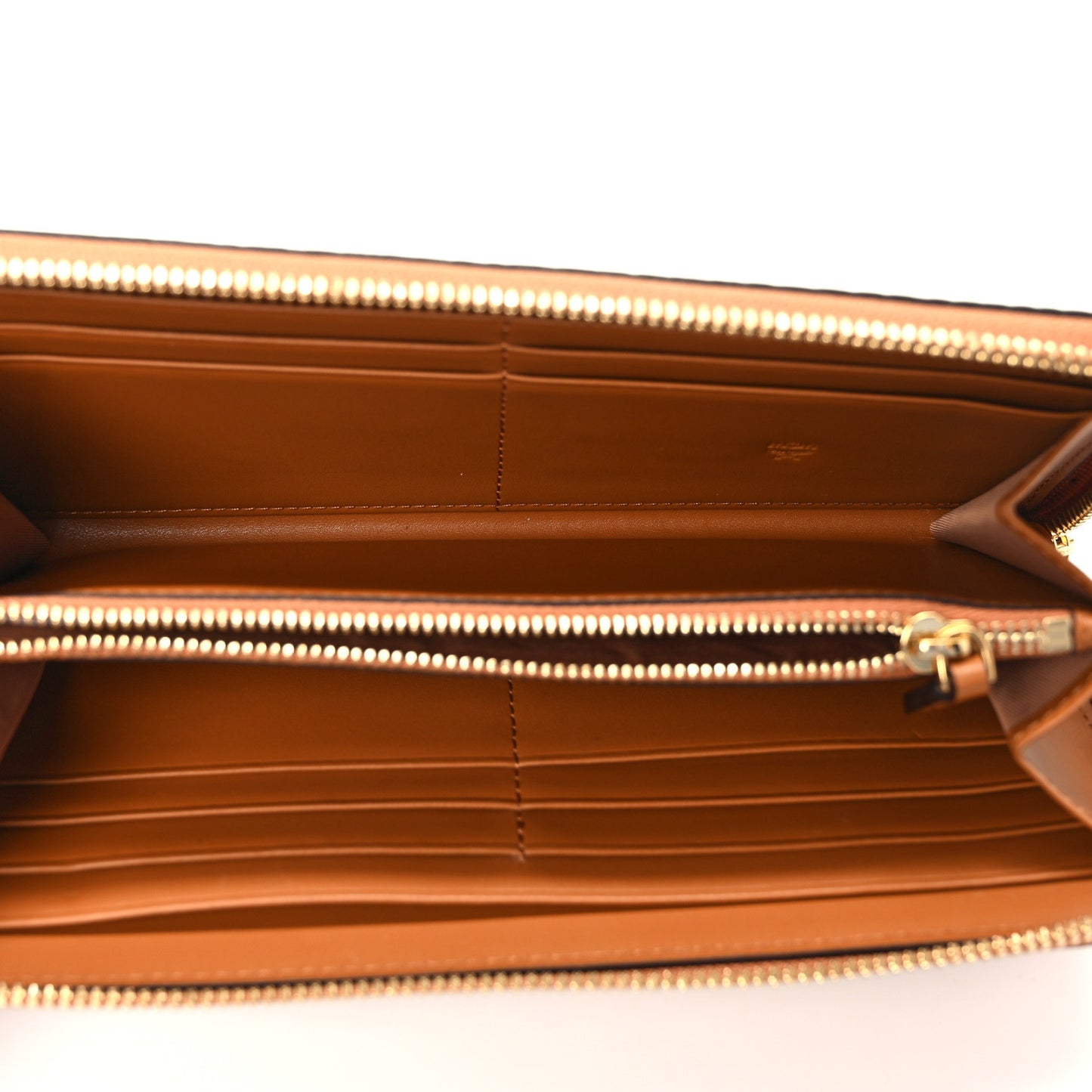 Visetos Large Zip Around Wallet Cognac