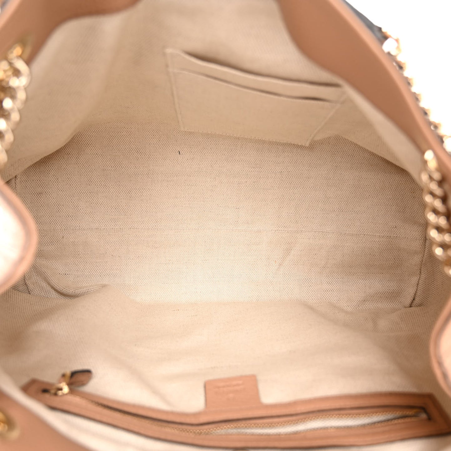 Pebbled Calfskin Medium Soho Chain Shoulder Bag Camelia