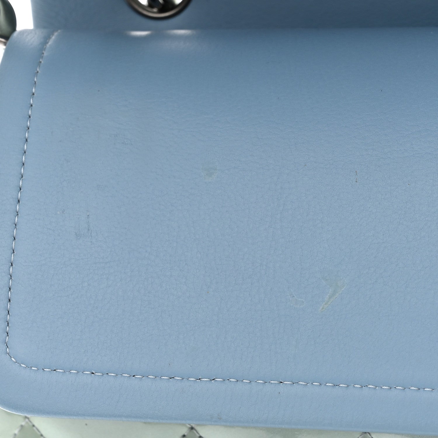 Chanel Patent Quilted Jumbo Double Flap Blue 16 of 17