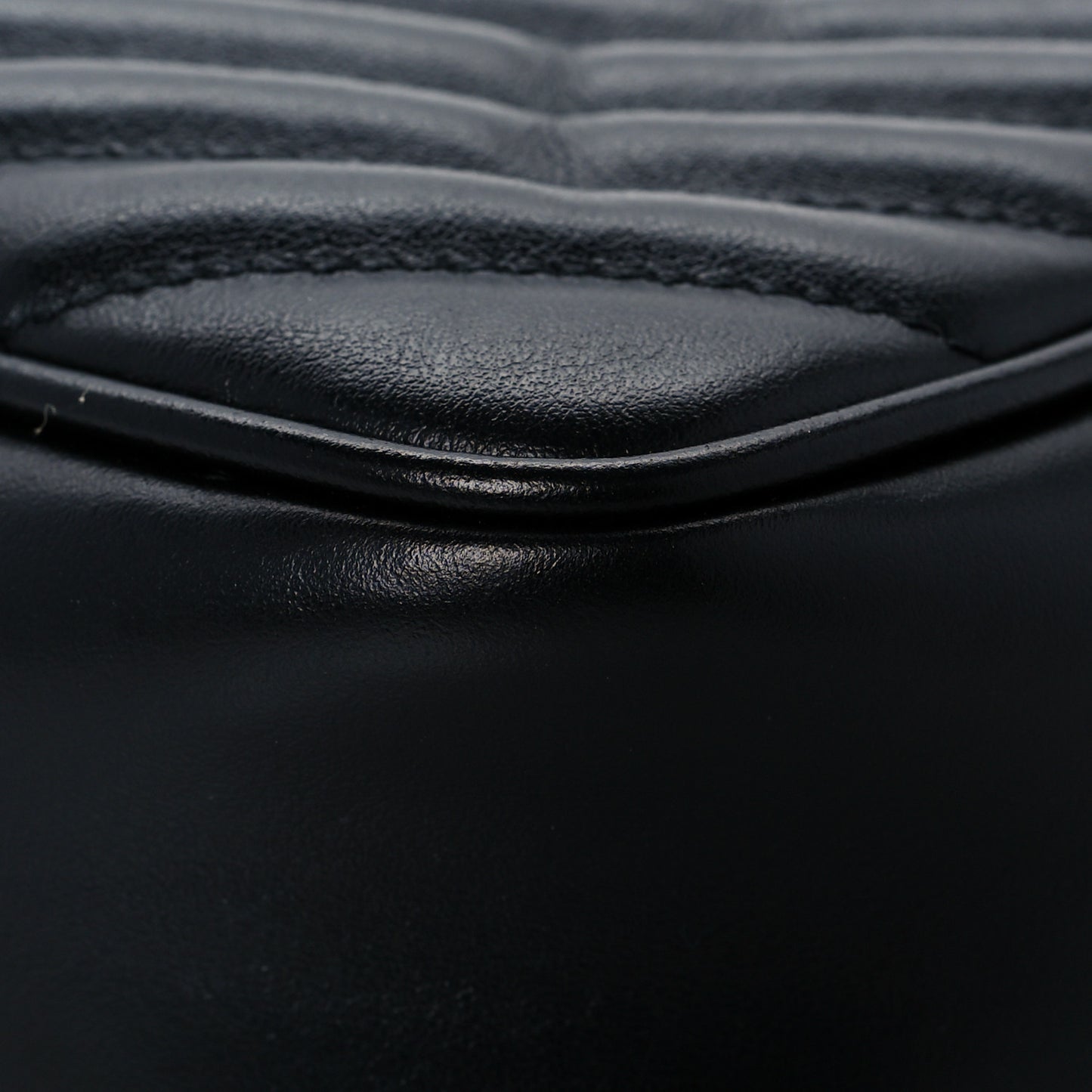 Calfskin Matelasse Monogram Lou Camera Bag Black