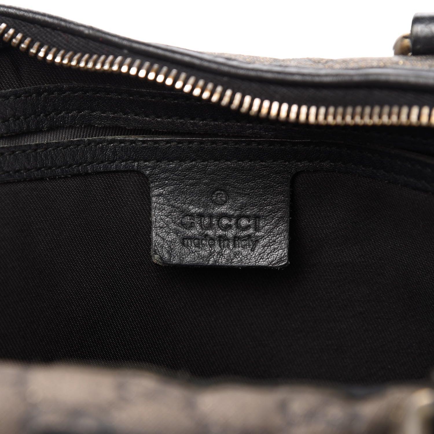 Gucci Metallic Monogram Canvas Medium Joy Boston Black 8 of 10