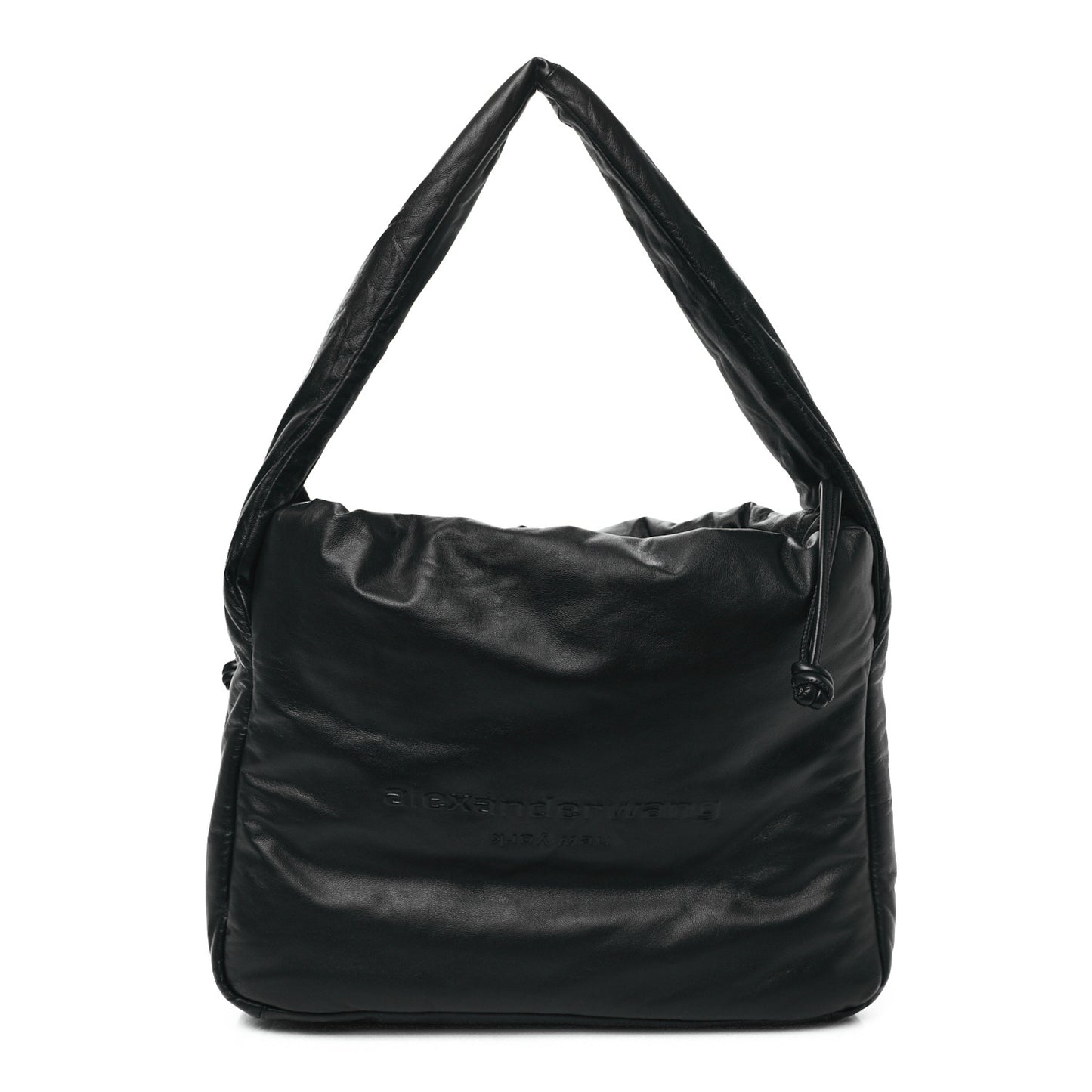 Lambskin Large Ryan Puffer Bag Black Black