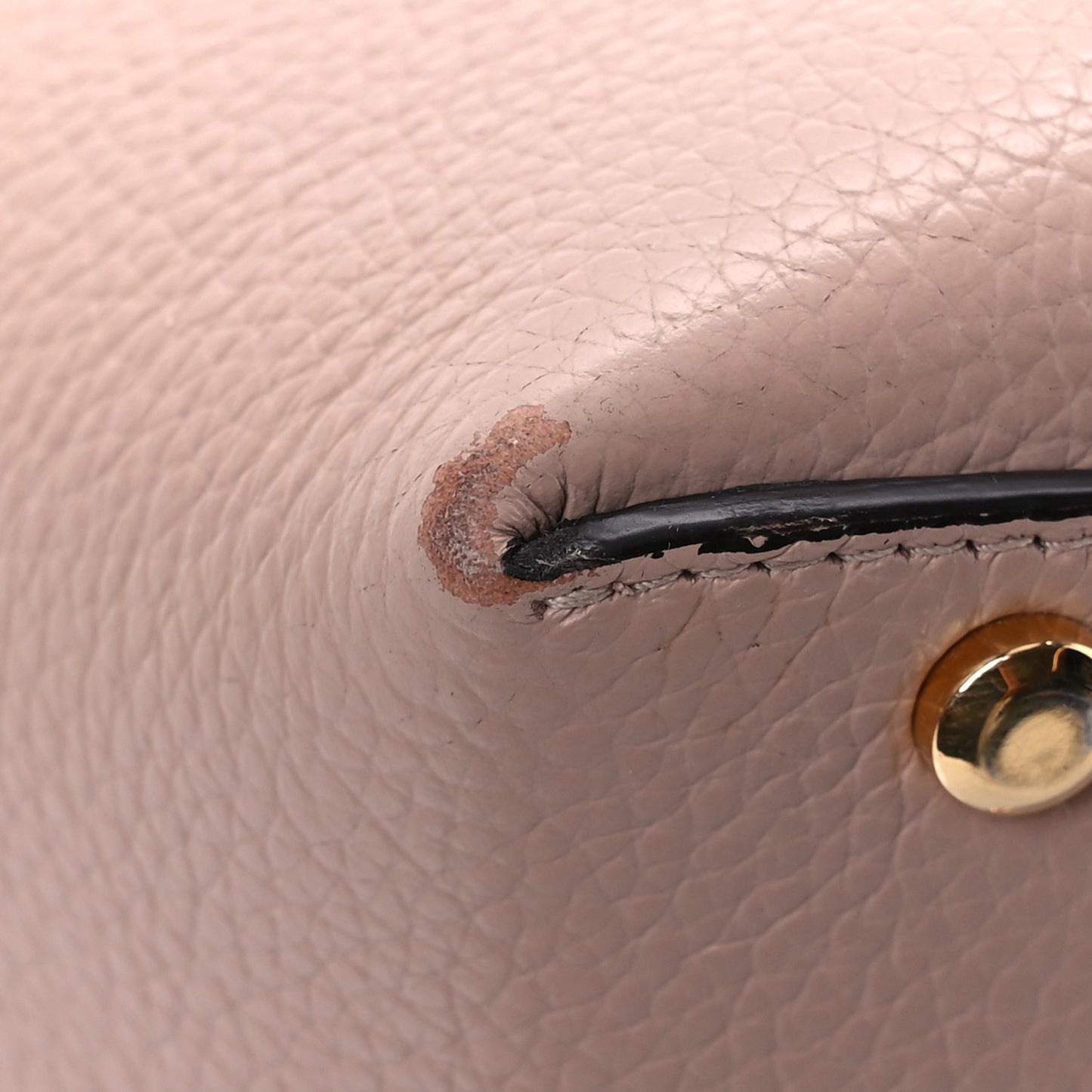 Grained Calfskin Mini Gancino Bucket Bag Amaretti