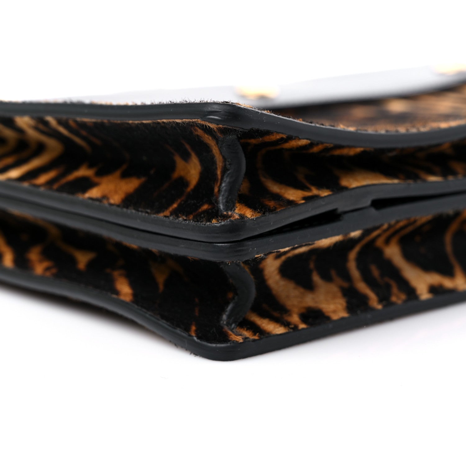 Burberry Calf Hair Leopard Print Small Title Bag with Pocket Black 9 of 10