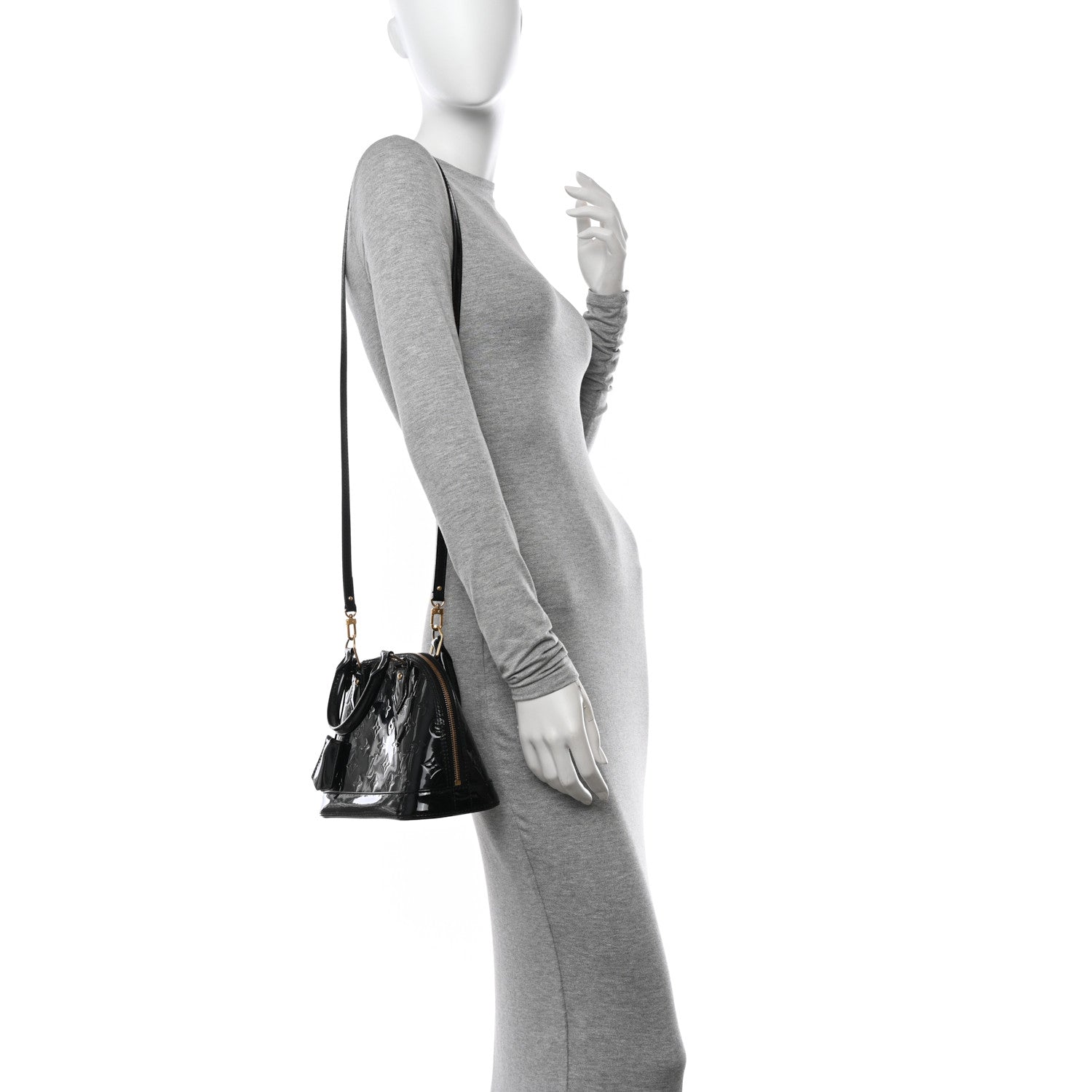Louis Vuitton Vernis Alma BB Noir Magnetique 2 of 10