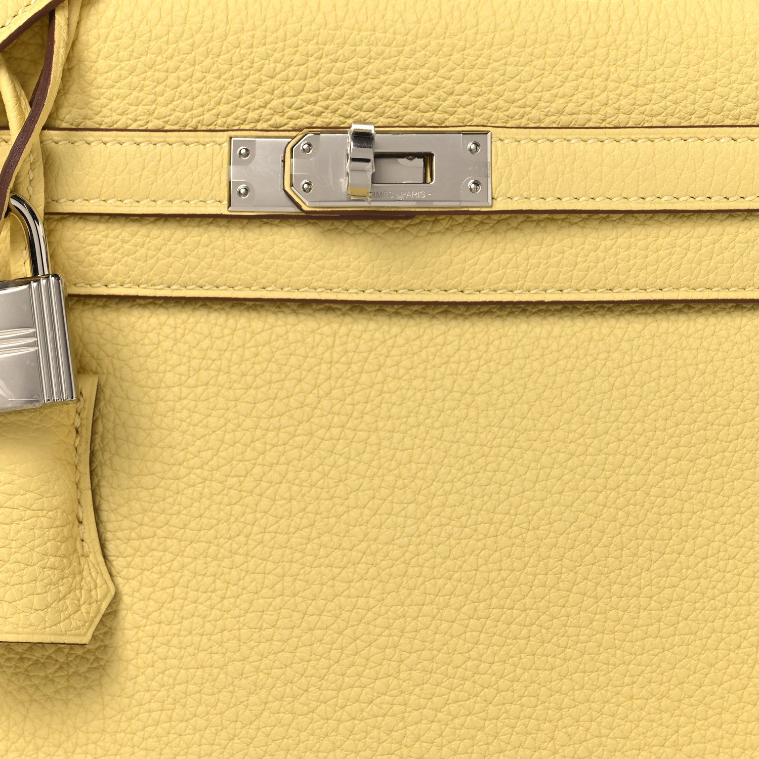 Hermes Togo Kelly Retourne 25 Jaune Poussin 8 of 11