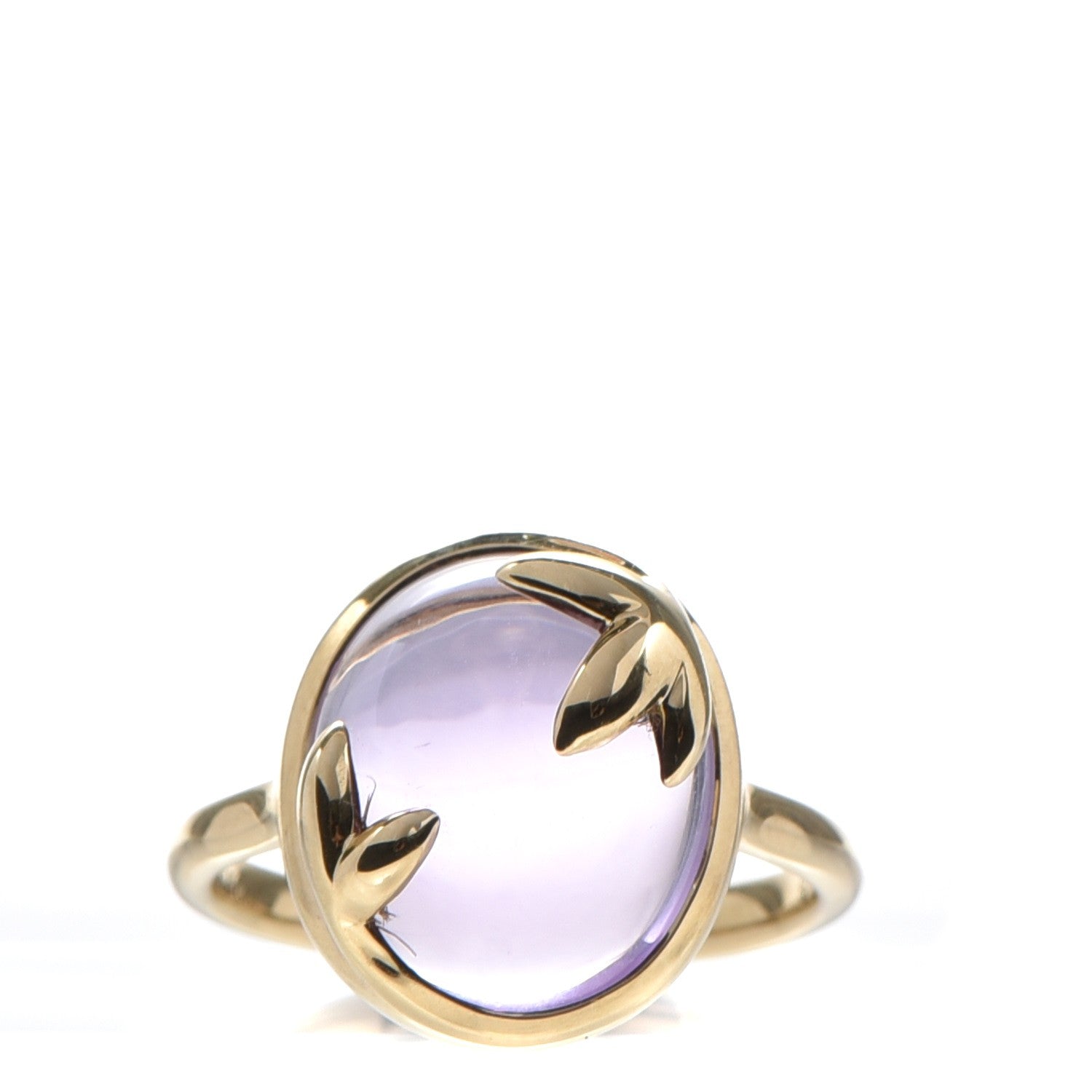 Tiffany 18K Yellow Gold Amethyst Paloma Picasso Olive Leaf Ring