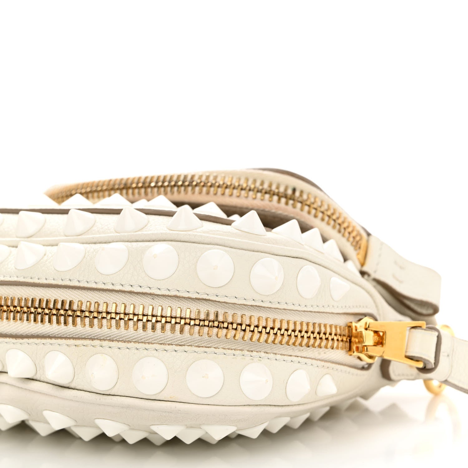Tom Ford Pebbled Calfskin Studded Mini Jennifer Crossbody White 10 of 10