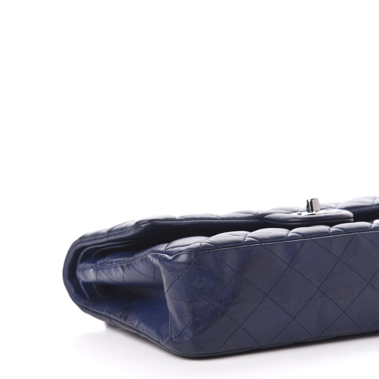 Chanel Lambskin Quilted Medium Double Flap Navy 8 of 10