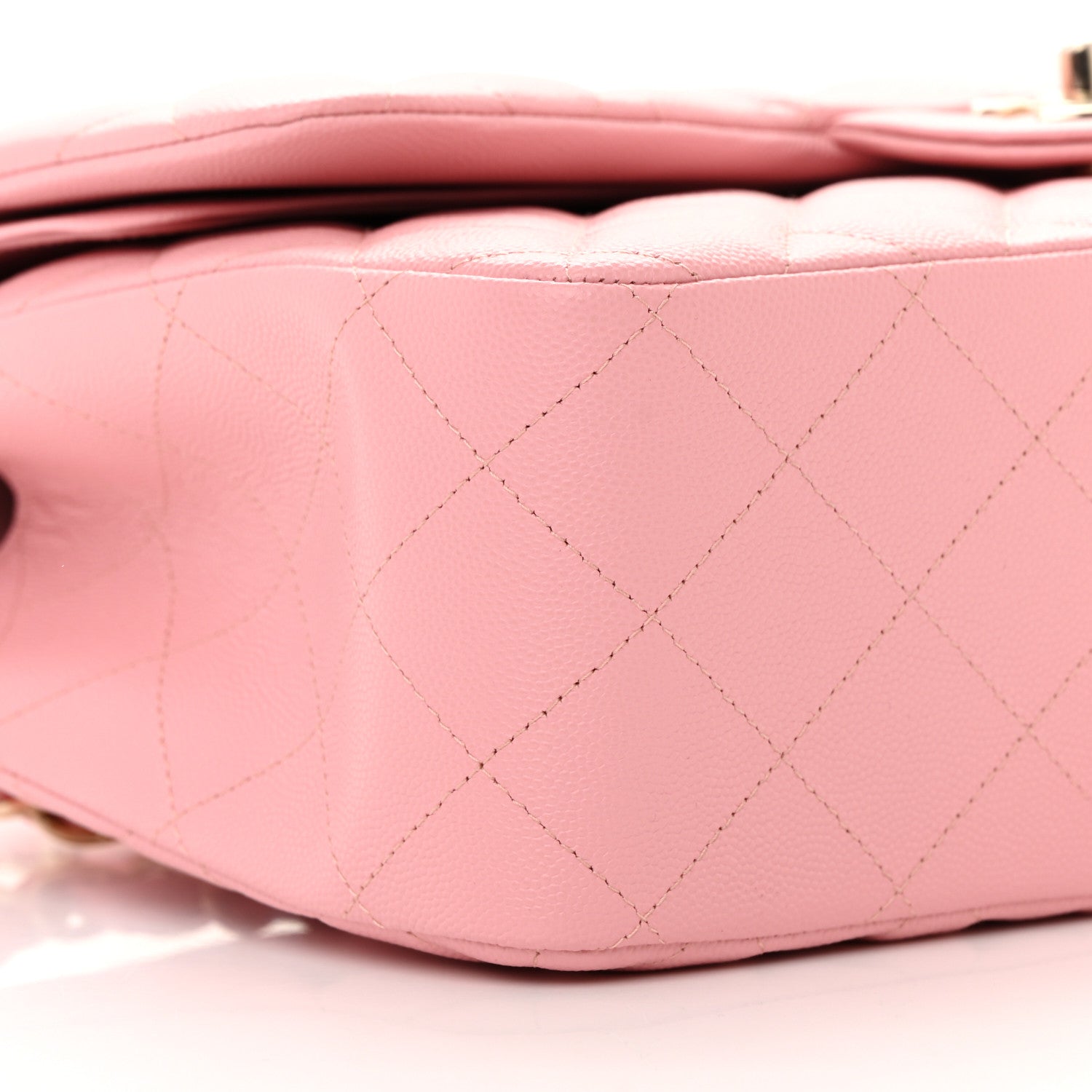 Chanel Caviar Quilted Jumbo Double Flap Pink 9 of 12
