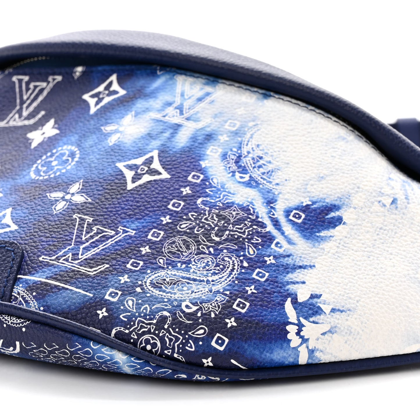 Cowhide Monogram Bandana Discovery Bumbag PM Blue
